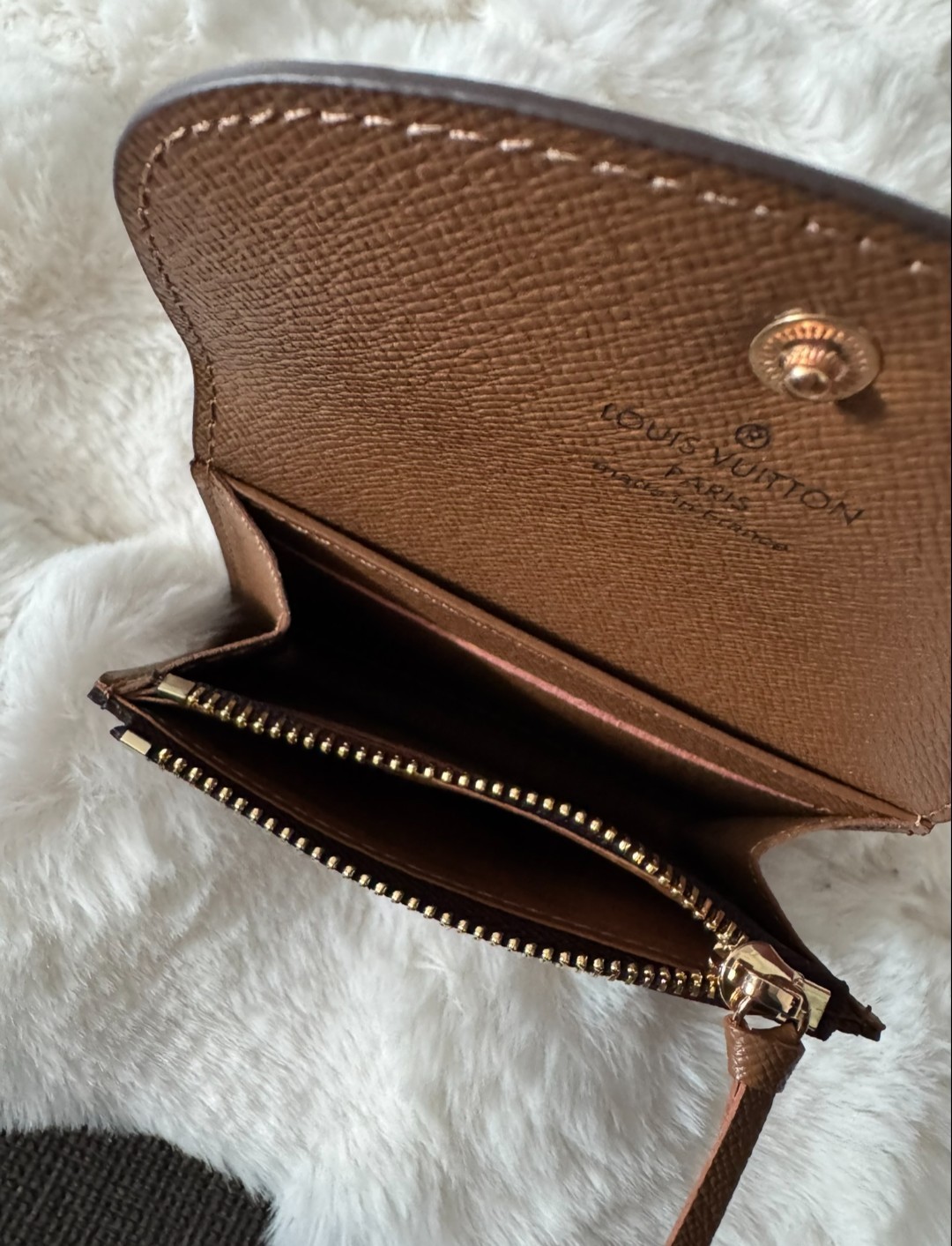 Louis Vuitton Monogram Brown/Gold Rosalie Wallet