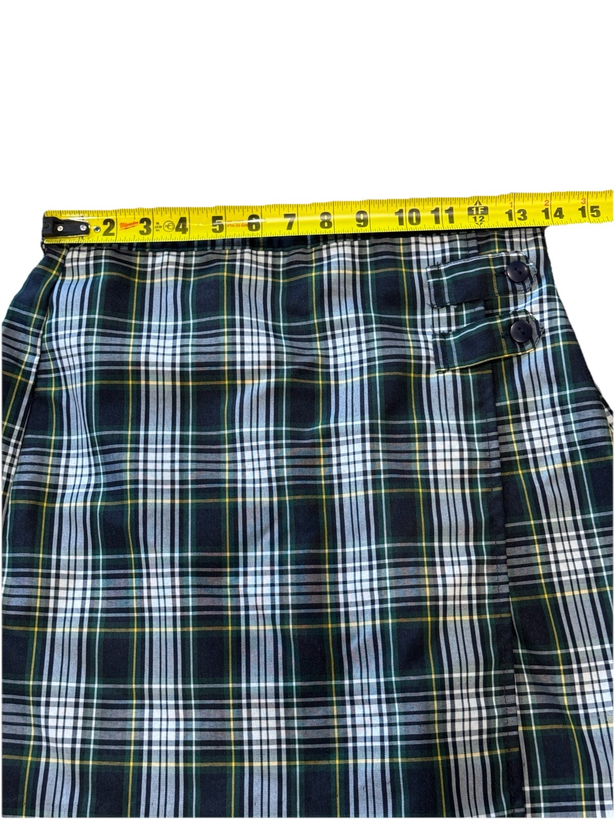 Dennis Uniform Girls 12 1/2 Pleated Plaid School Skirt Made in USA #21680