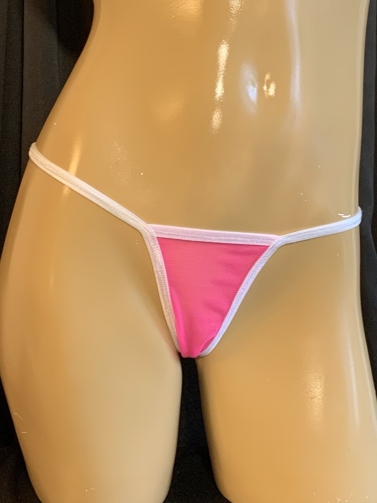 Thong Sheer Neon Pink White Custom Made In USA XS All Sizes In My eBay Store