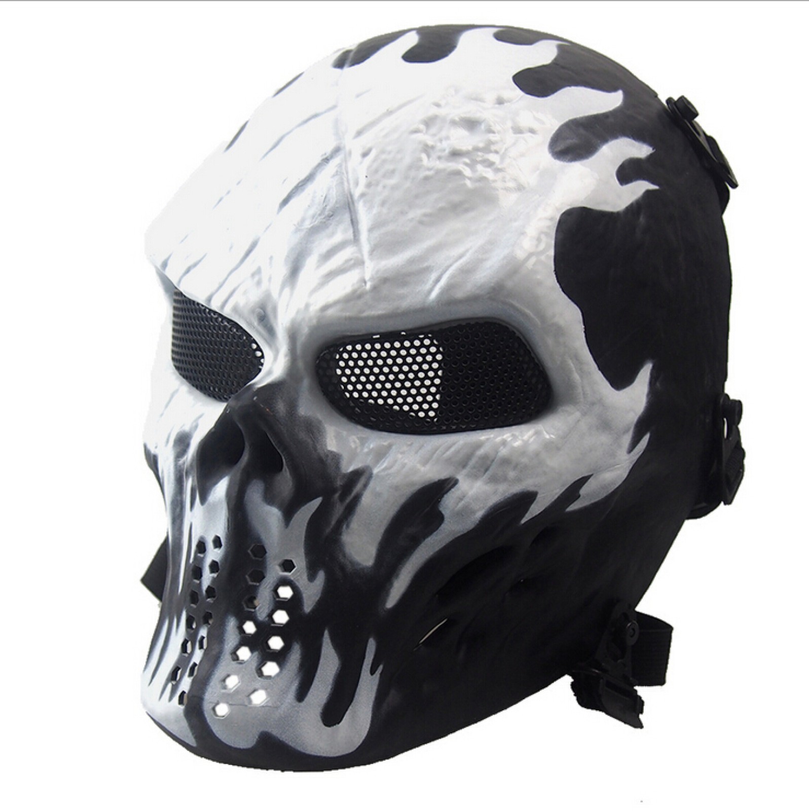 New Airsoft Paintball Tactical Full Face Protection Skull Mask Skeleton Army J