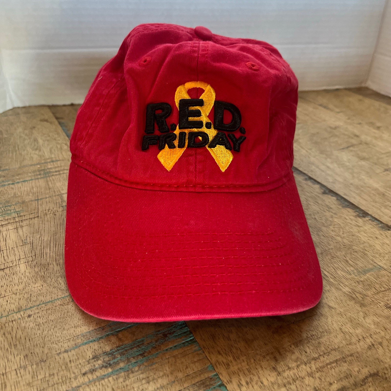 Red Friday Red Champion Hat Adjustable Adult Size OSFA Red Hat Baseball Cap