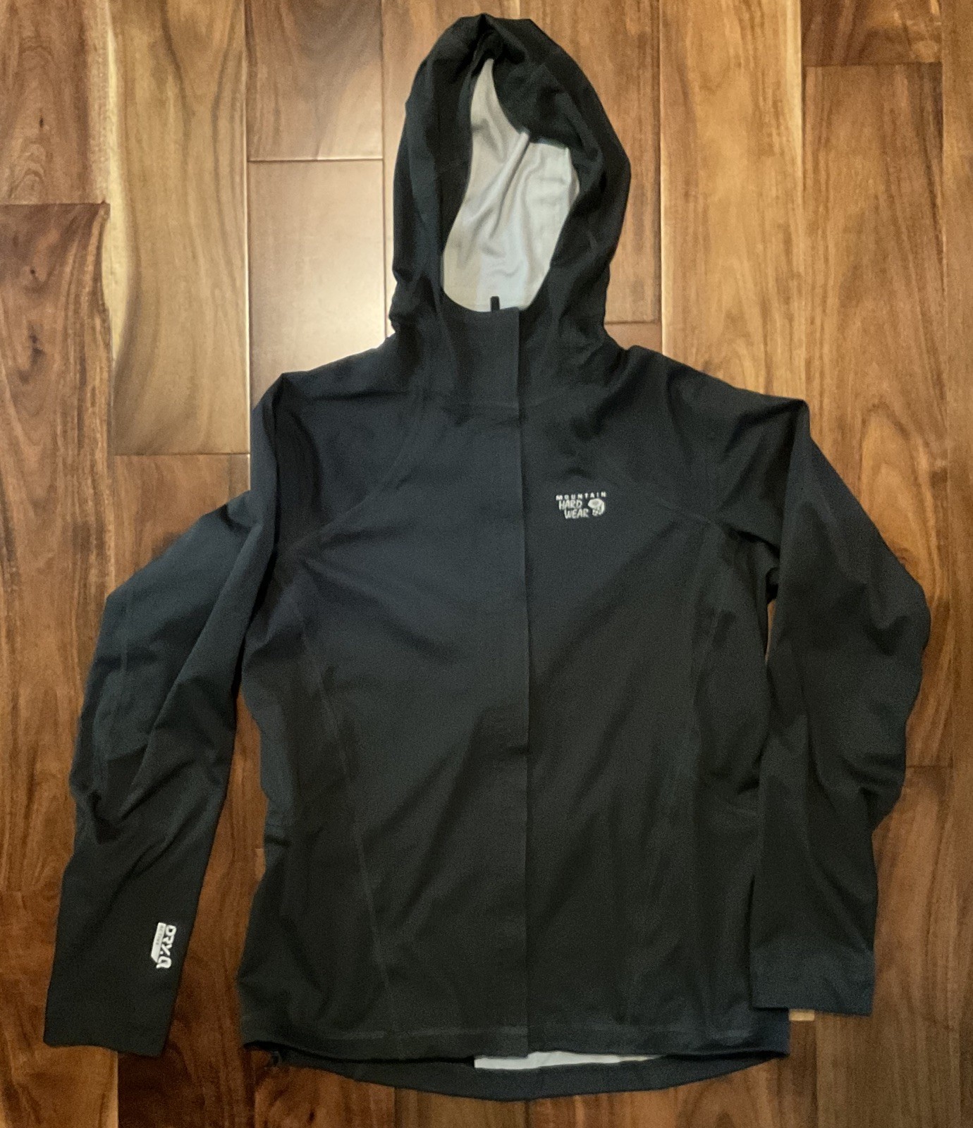 Mountain Hardwear Dry Q Active Hooded Zip Jacket Womens M Gray