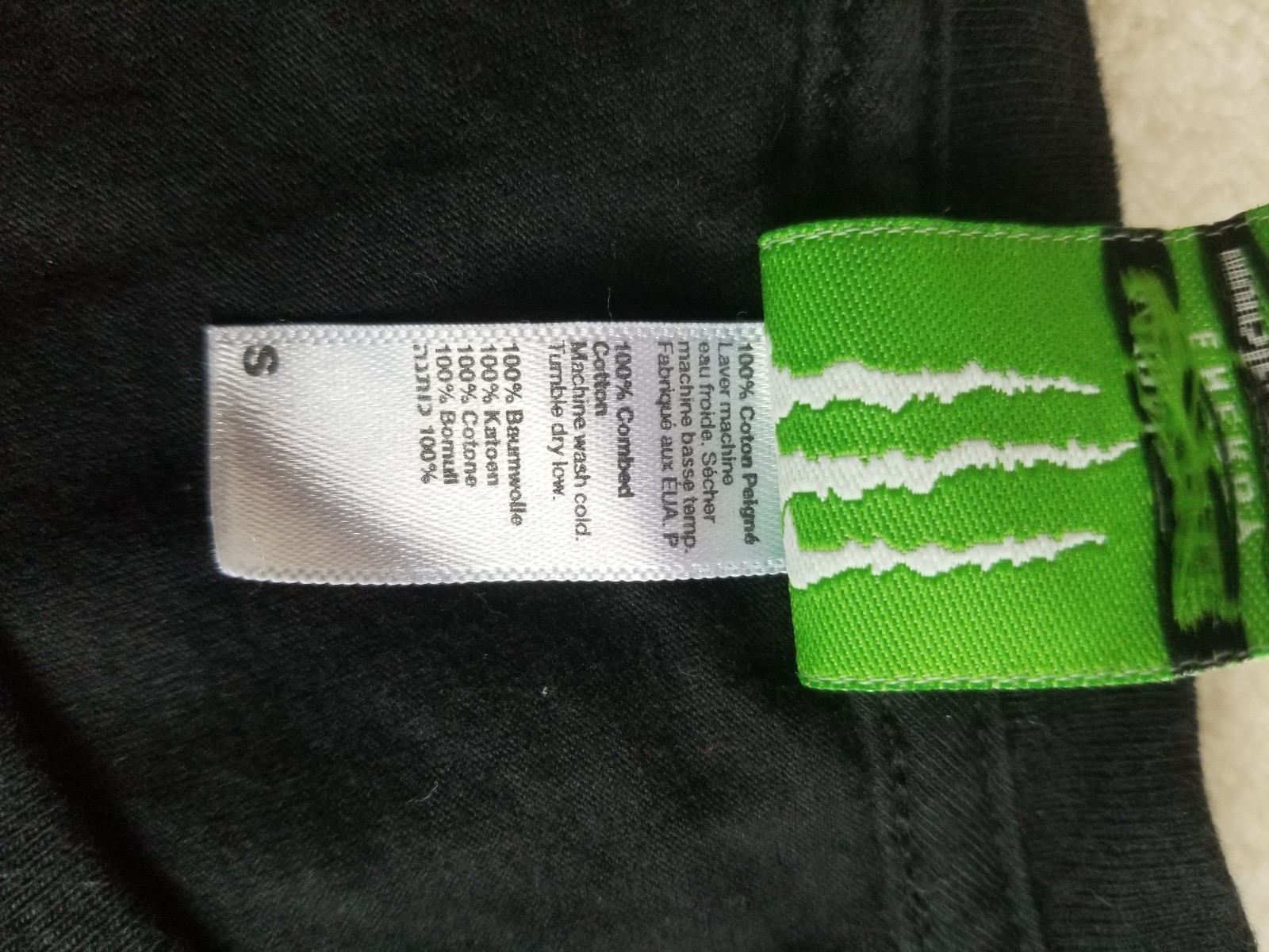 New Monster Energy Athlete Only Tshirt Black Wrap Logo Graphic Small Y2K Rare