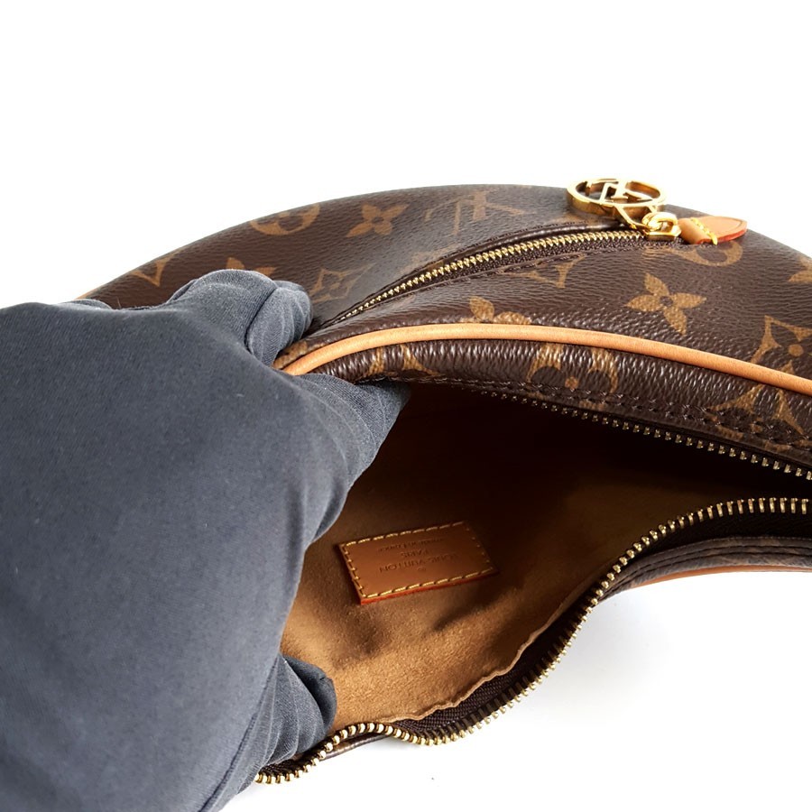 Louis Vuitton Moon Loop brown monogram canvas medium shoulder crossbody handbag