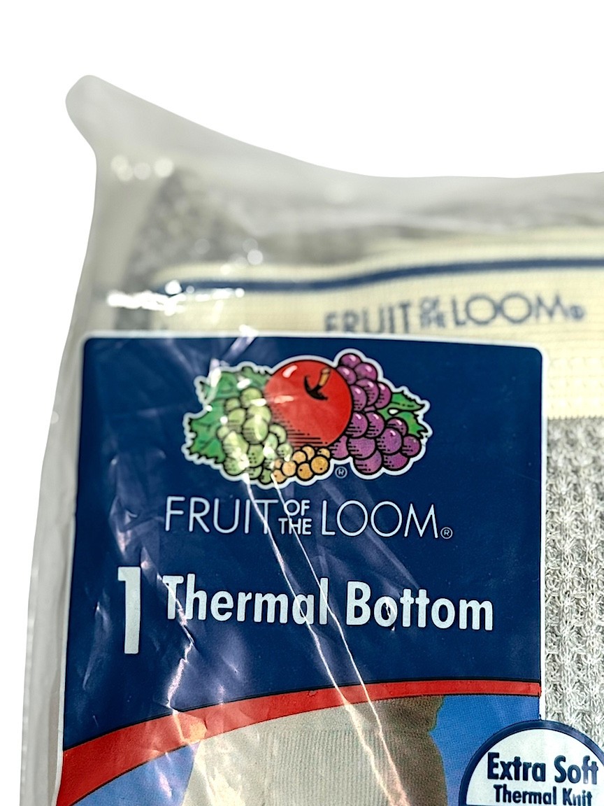Fruit Of The Loom Men’s Thermal Long Johns Bottom Size XL Gray 2010 New