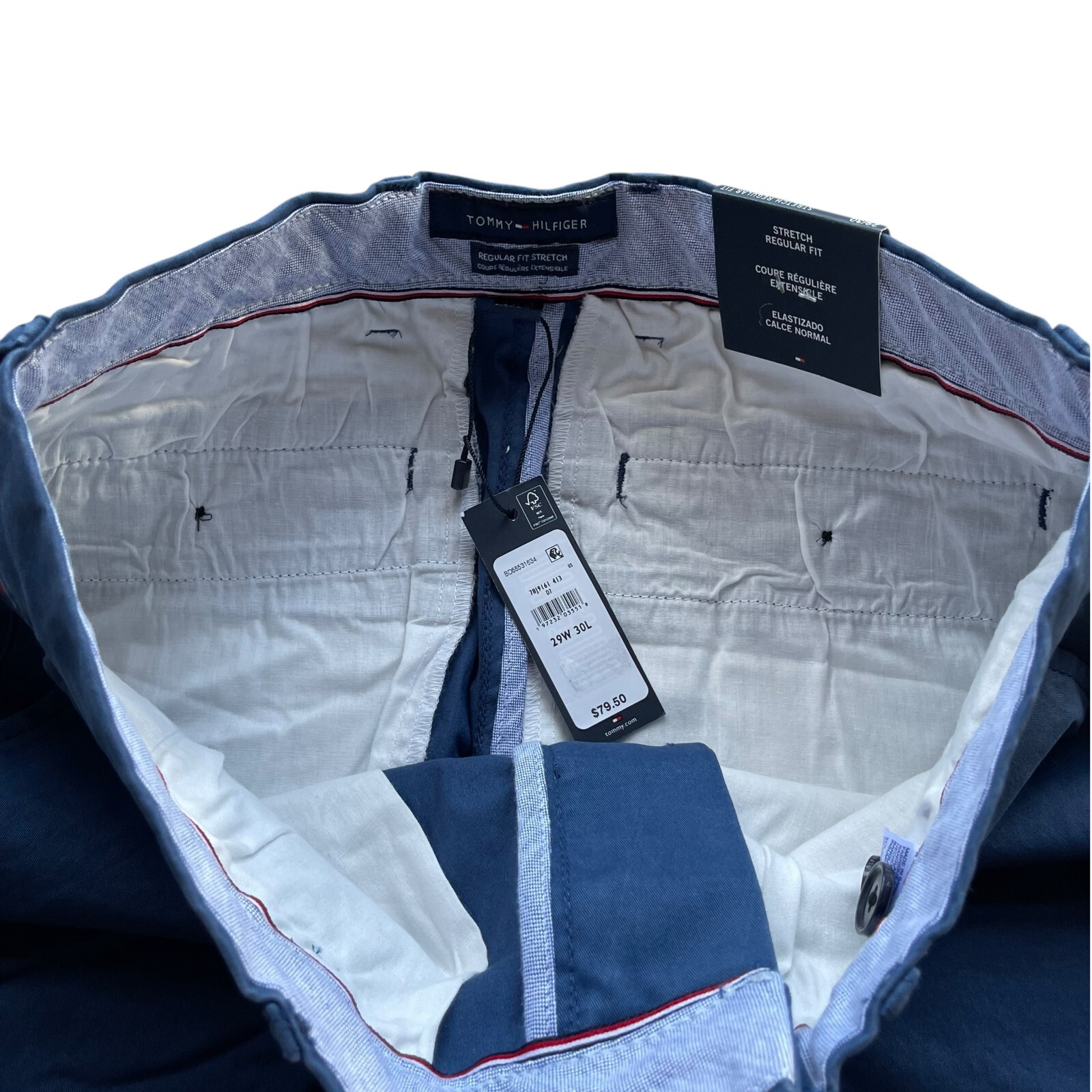 NWT Tommy Hilfiger Men’s Regular Fit Straight Stretch Cotton Chino Pants All Siz