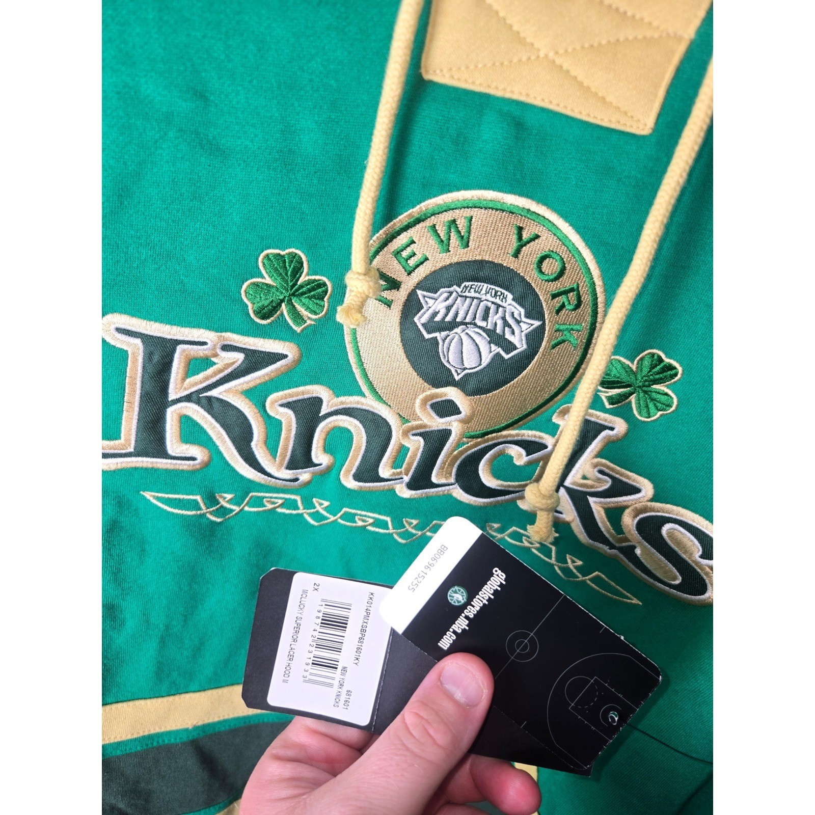 New York Knicks ’47 St Patricks Day Superior Lacer Hoodie Mens XXL