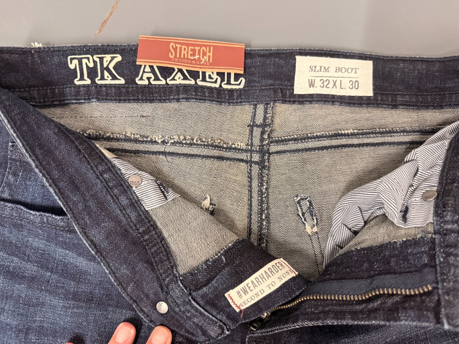 T.K. Axel Slim Boot Cut Stretch Denim Jeans, Dark Wash (BONDI) *CHOOSE SIZE*