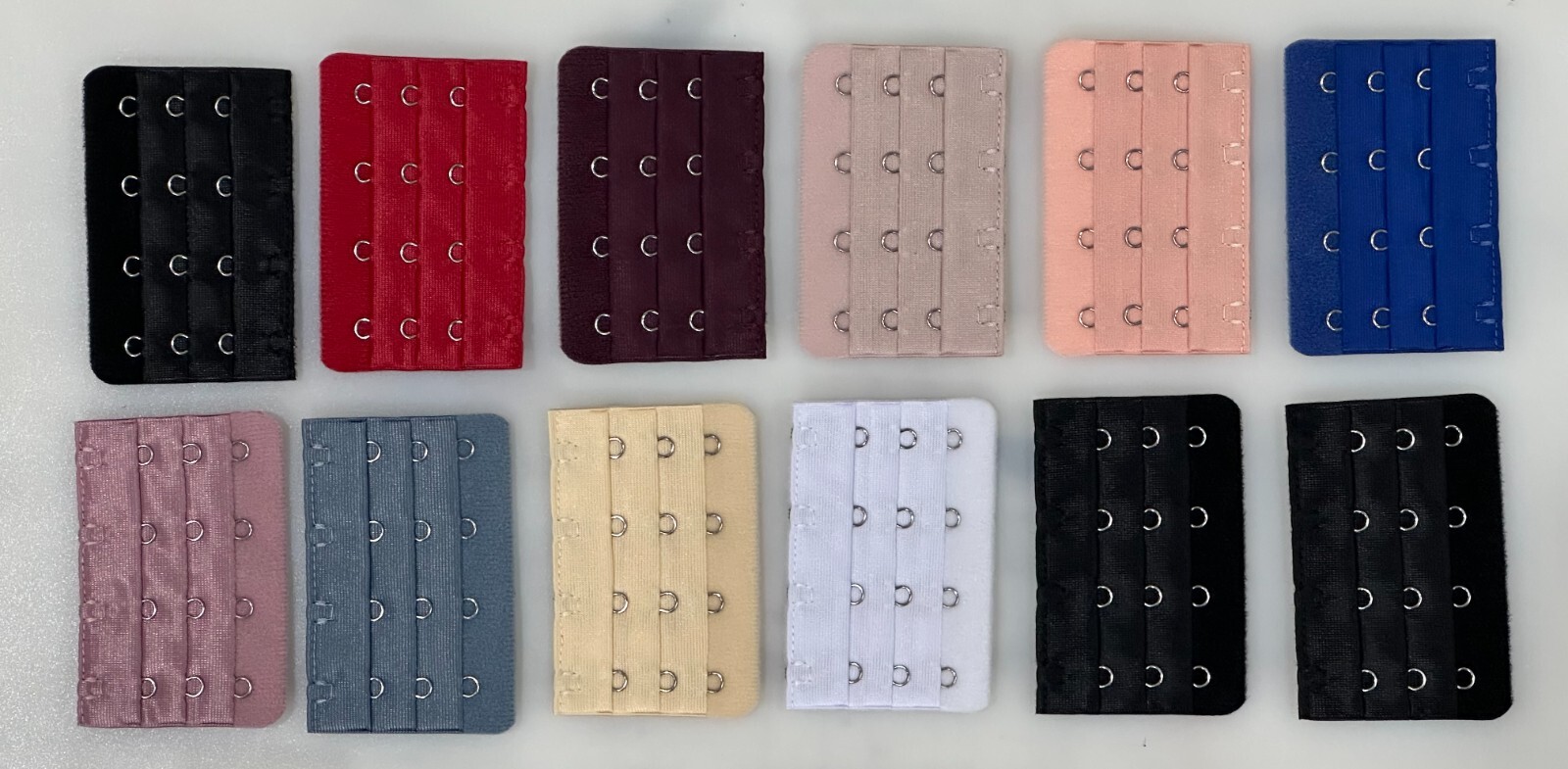 Bra Extender 3 Hooks Pre Packed Assorted Colors Ships from Illinois (6 pcs)