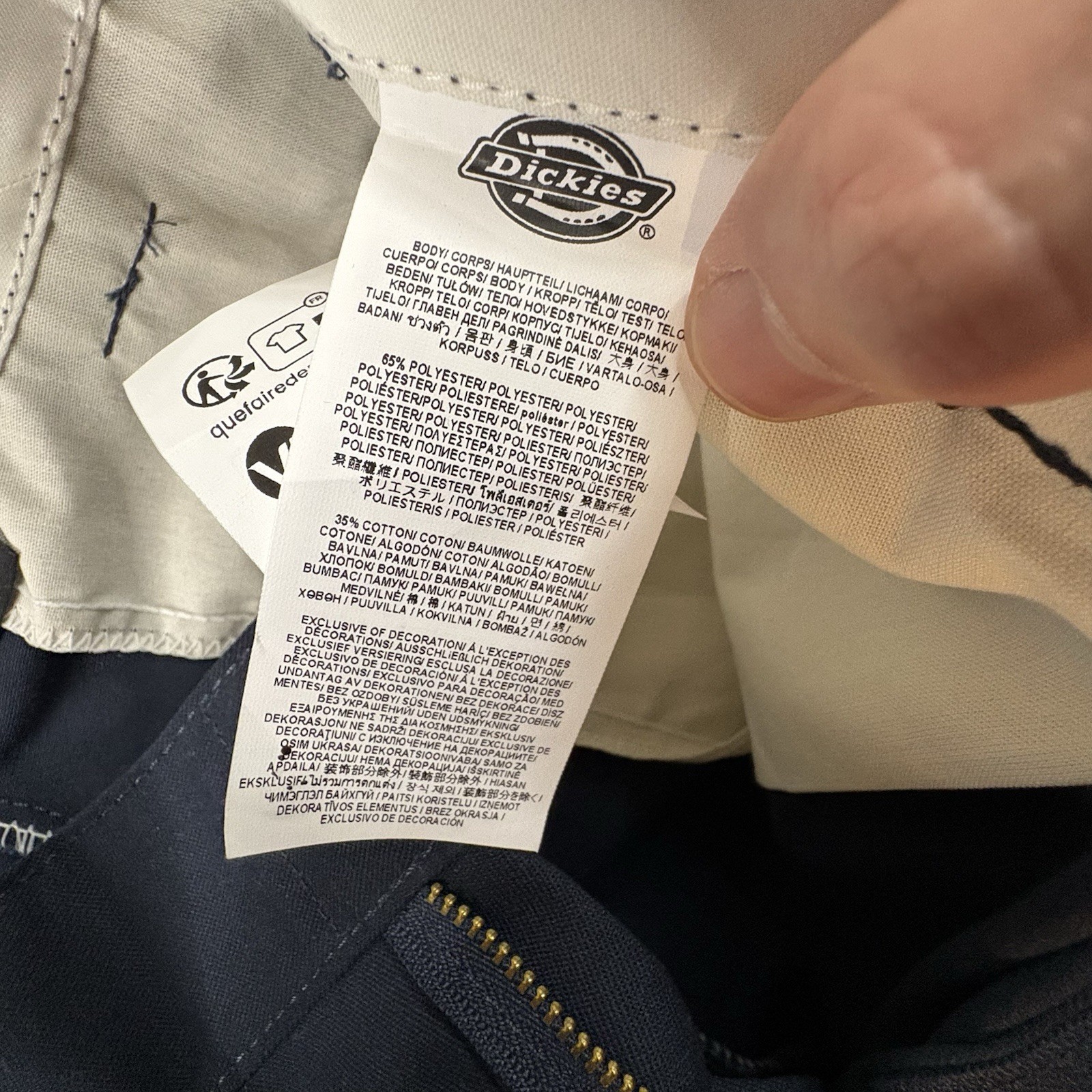 Dickies Men’s 33.5×29.75 Navy NWT Flex Regular Fit Straight Leg Cargo Work Pants
