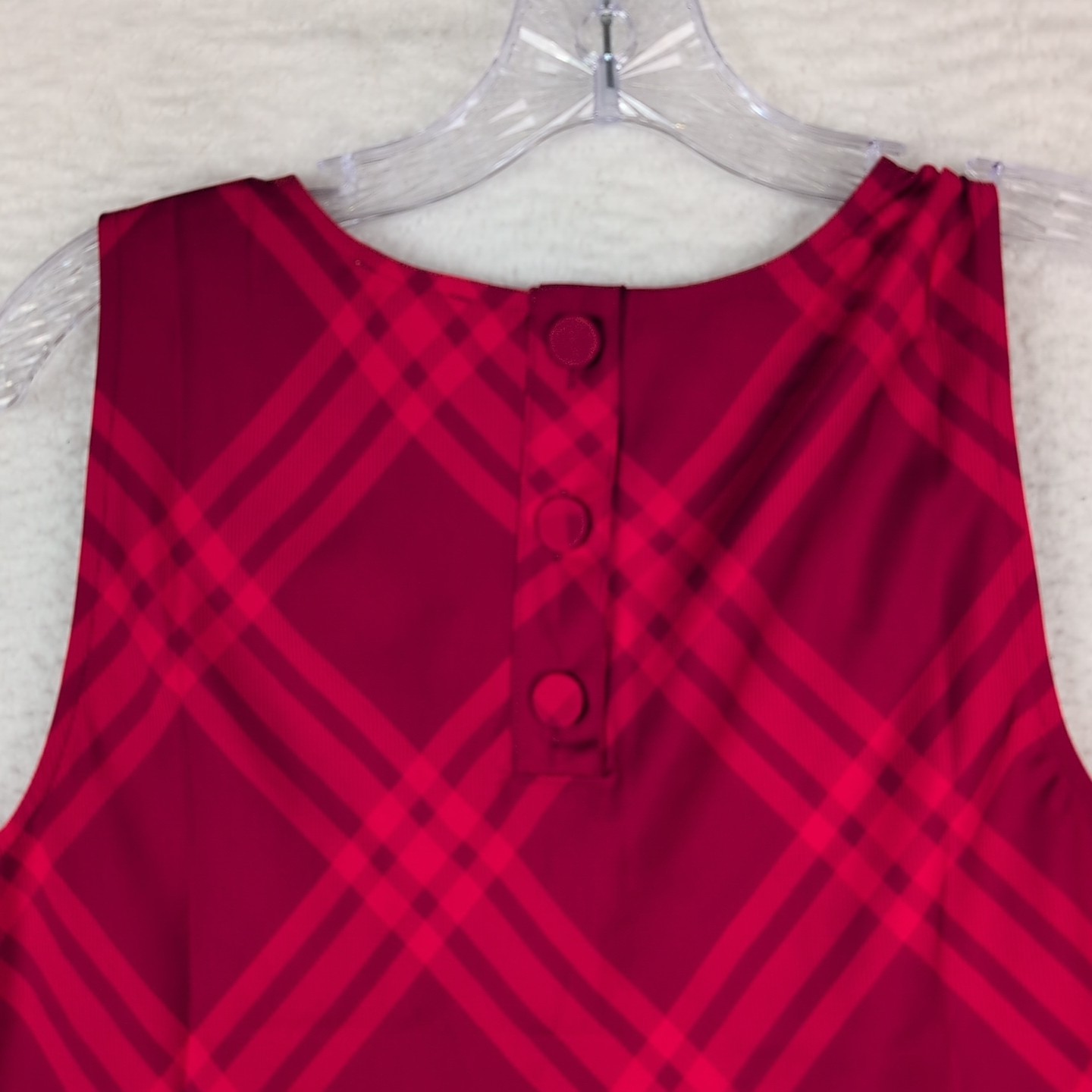 NWT J.Crew Factory Red Plaid sleeveless top CF115 Size Medium