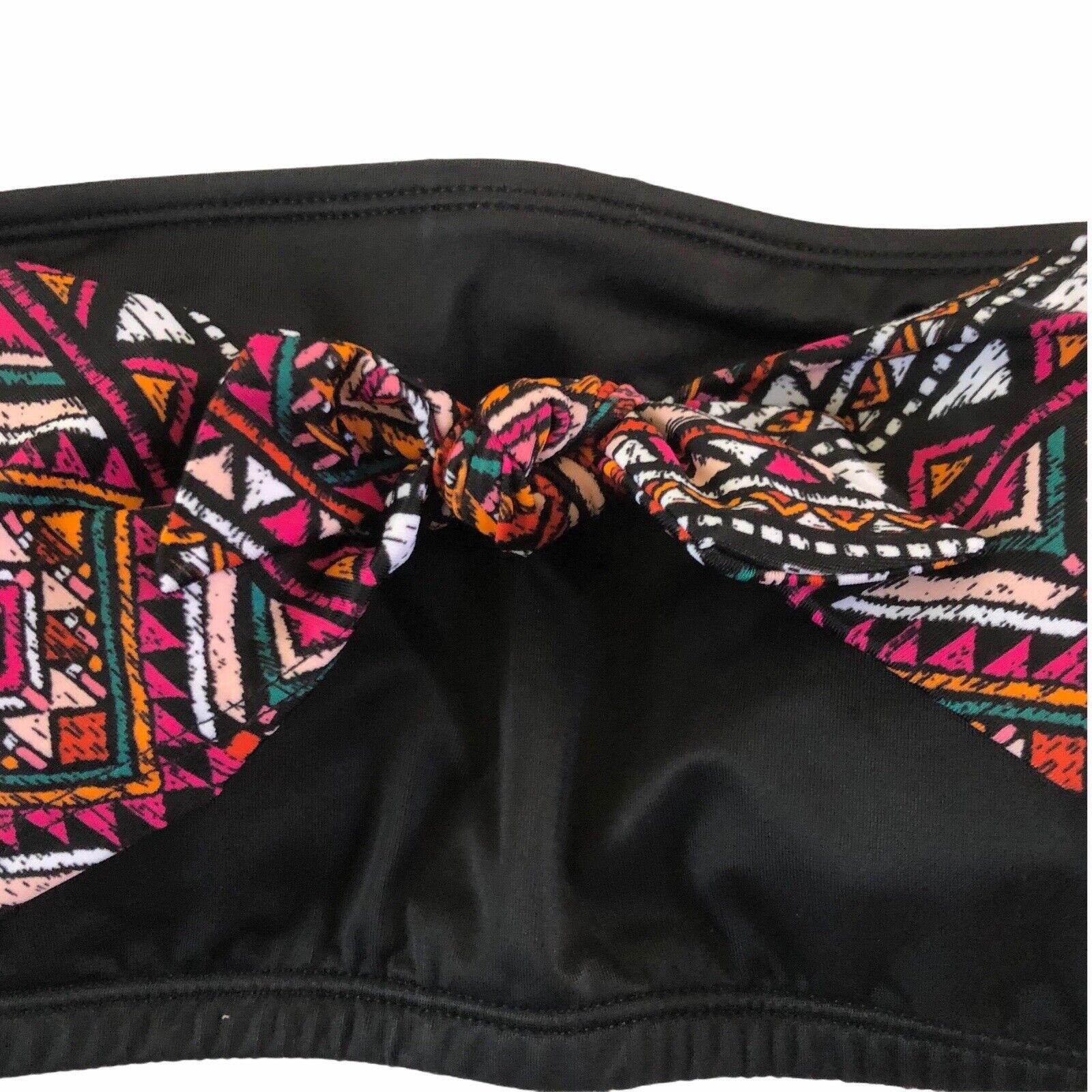 NWT Beach Betty Miracle Brands Medium Swim Top aztec boho black magenta #7241
