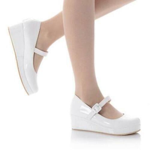 Women’s Platform Wedge Dress Ankle Strap Mary Jane lolita shoes