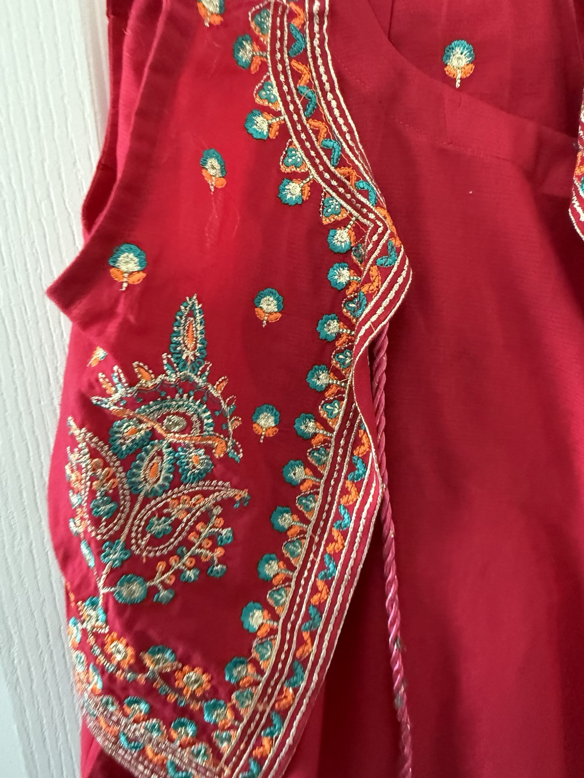 Pakistani Girls Kids Kameez Shalwar With Koti Vest 3 Pc Size 32 8/9 Years Dewali