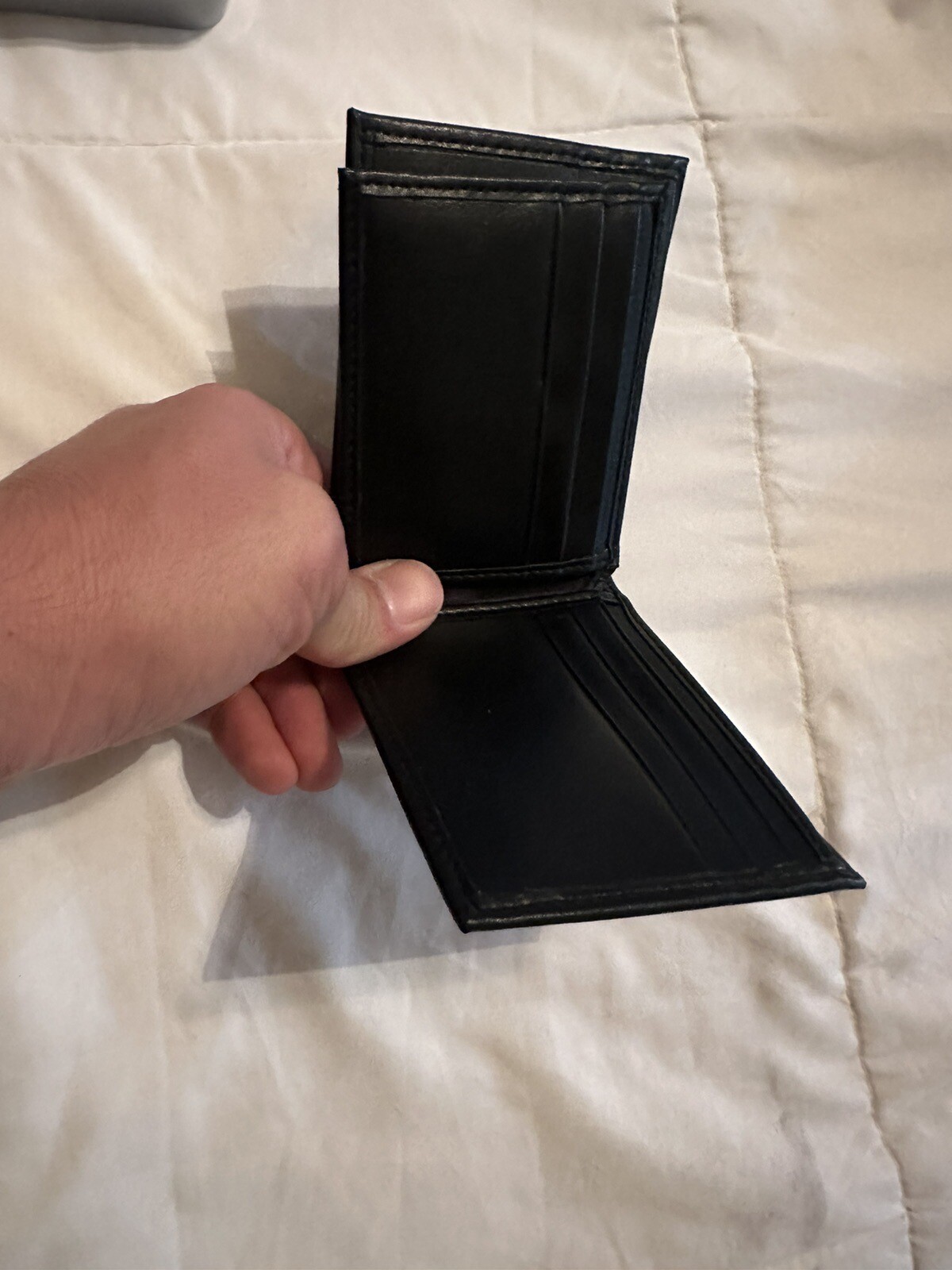Access Denied Genuine Leather Slim Bifold Wallets For Men – Black