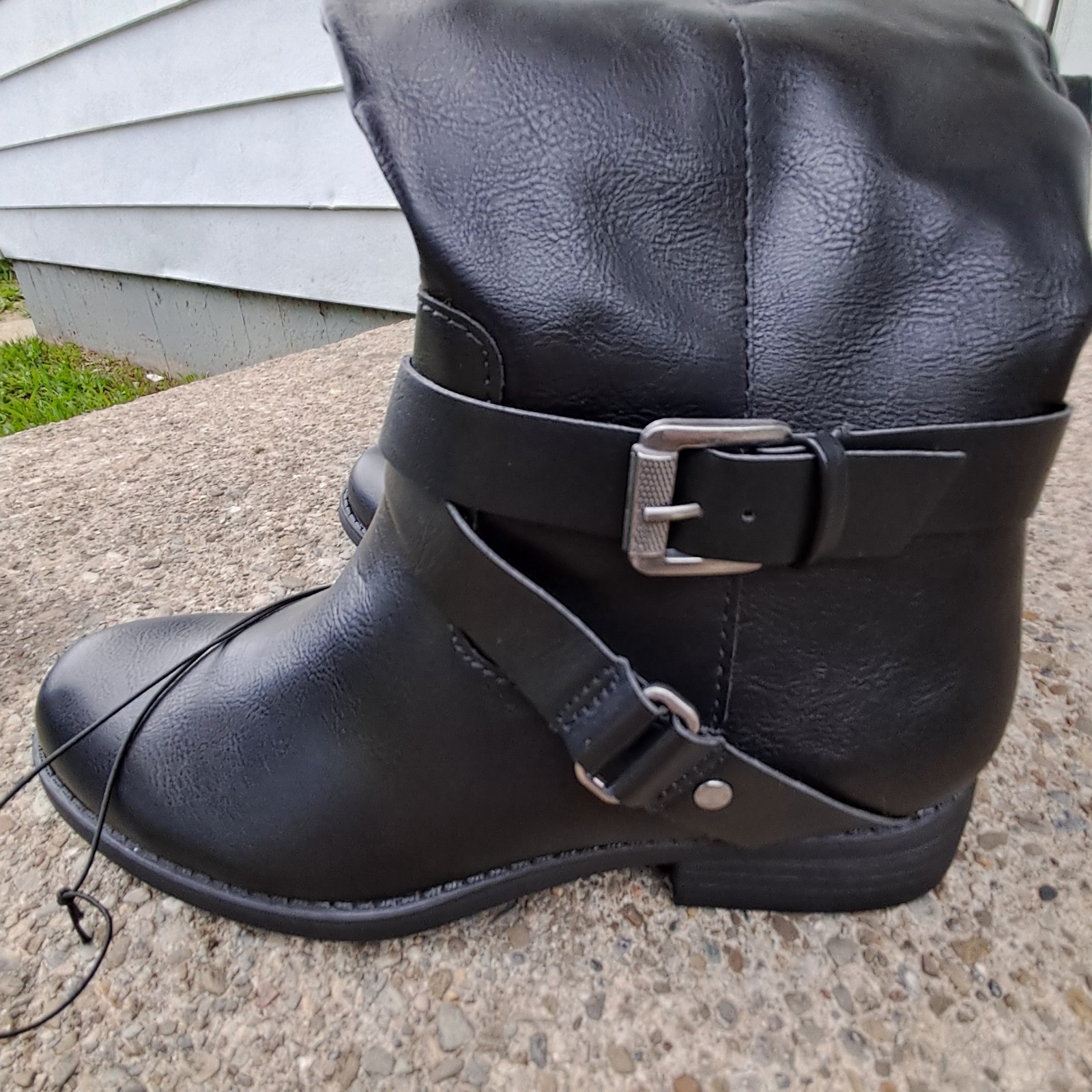 New 6 1/2 Morgan Taylor boots With Side Zipper Decor:Buckle Strap US 6 1/2
