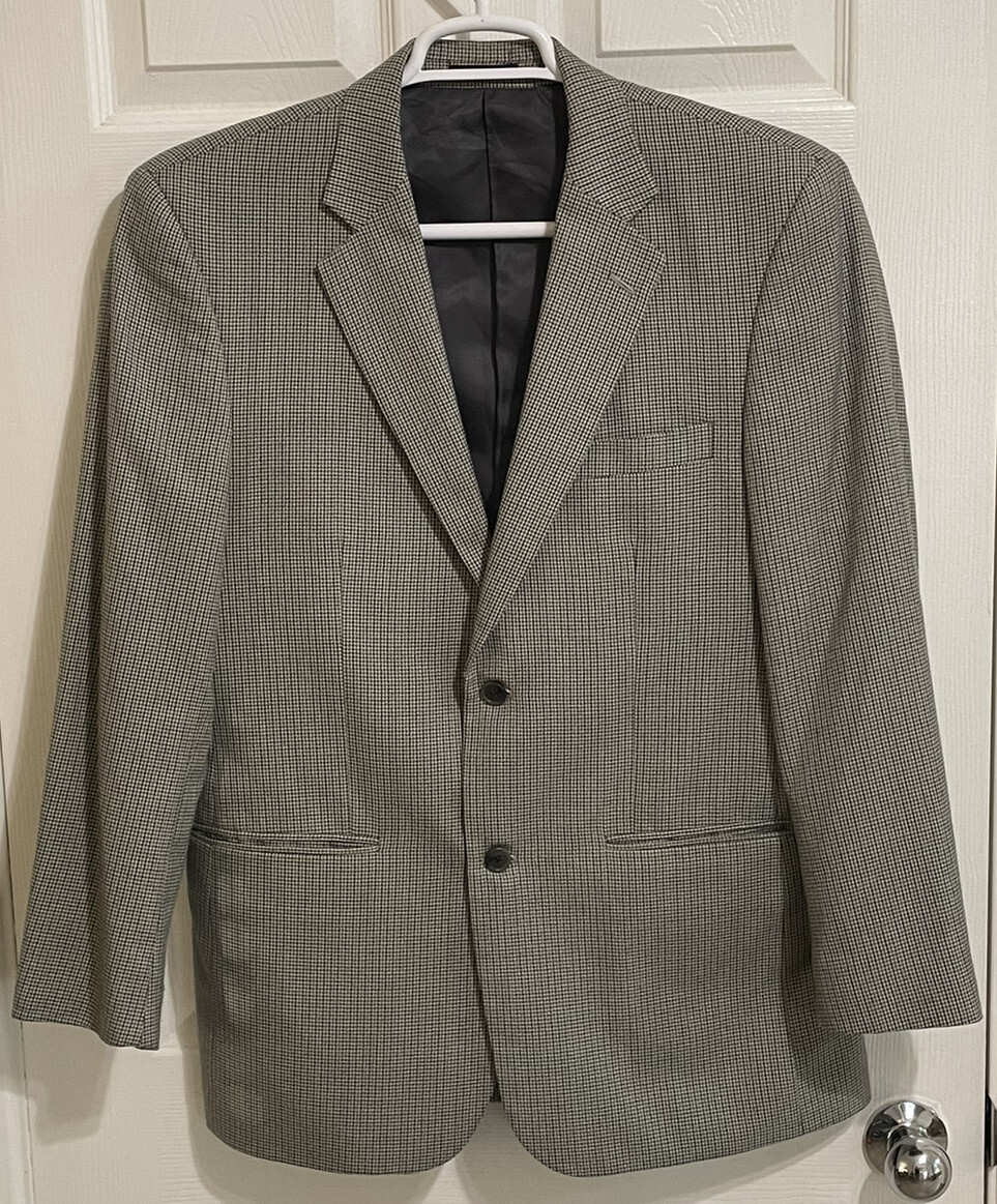 Men’s Joseph & Feiss Sport Coat Blazer Hounds Tooth Print 40R