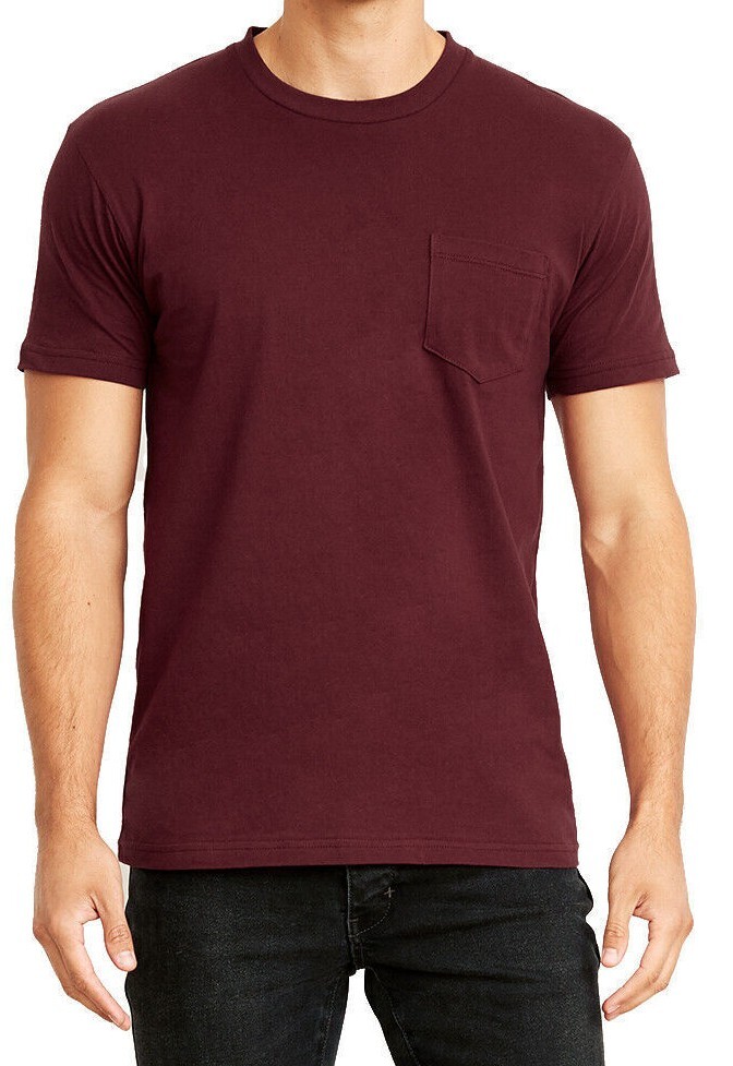 Mens T Shirts Next Level #3605 Pocket Tees NEW 100% Cotton Good Fit .