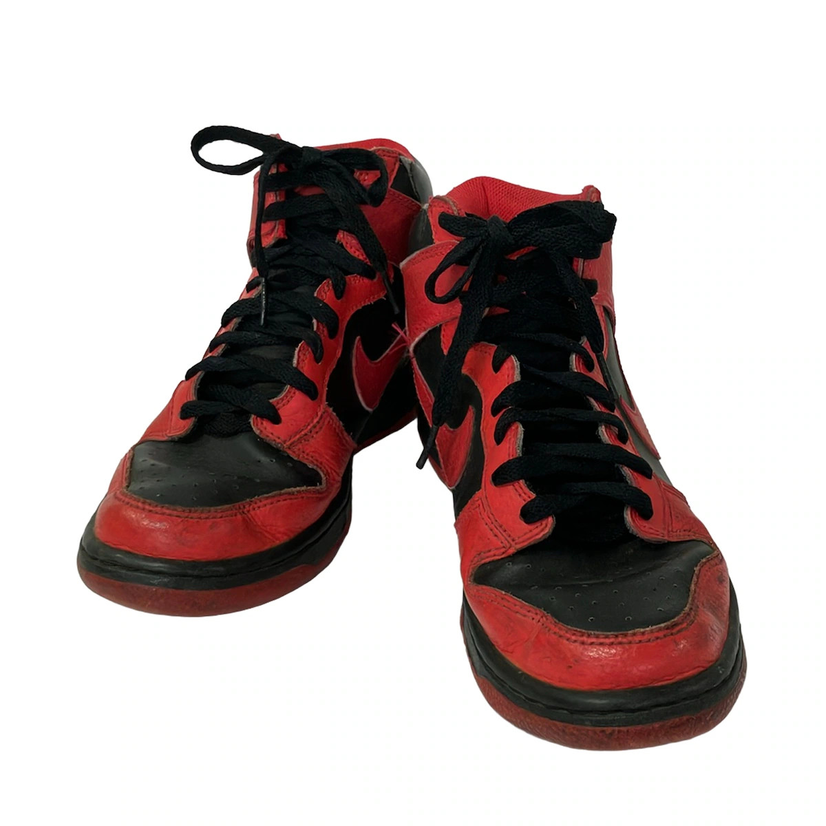 NIKE Dunk High Unclear Red Black Leather Synthetic Leather – Men’s Sneakers