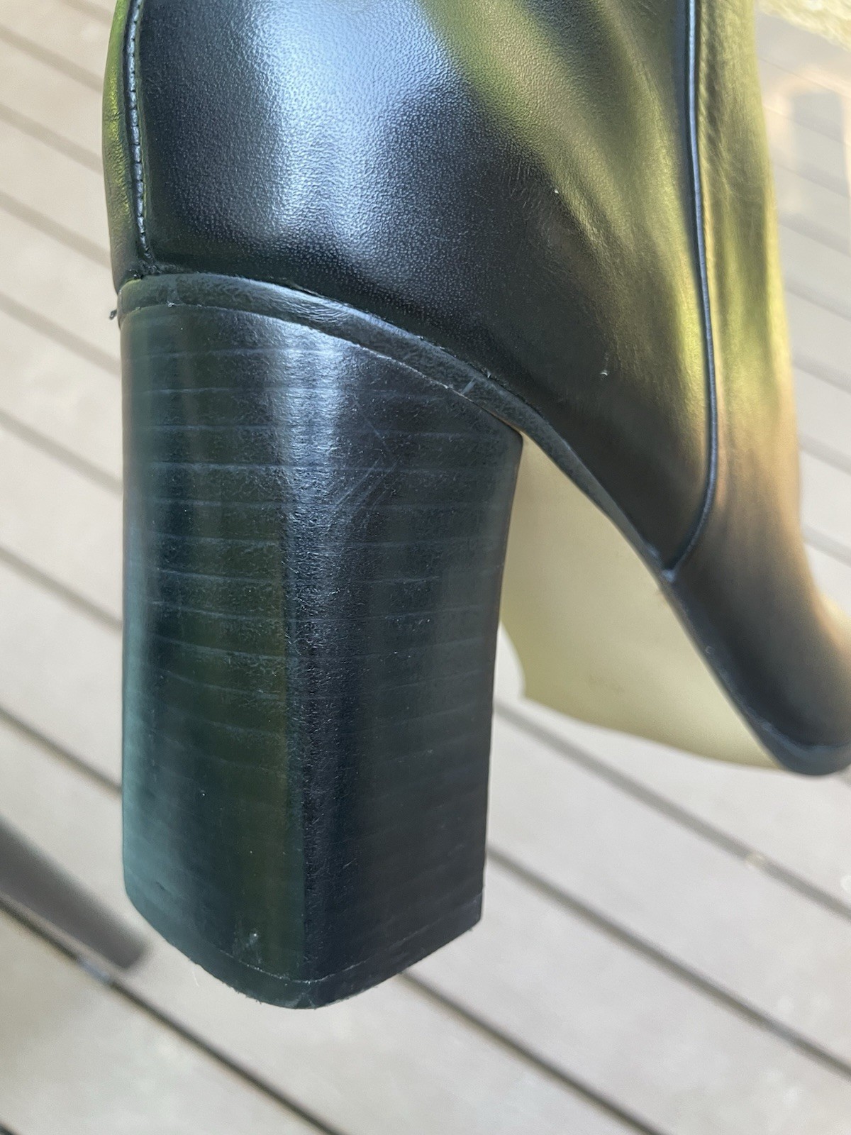 Calvin Klein Dawna Leather Tall Knee High Boots Women’s Size 7 M Black NEW