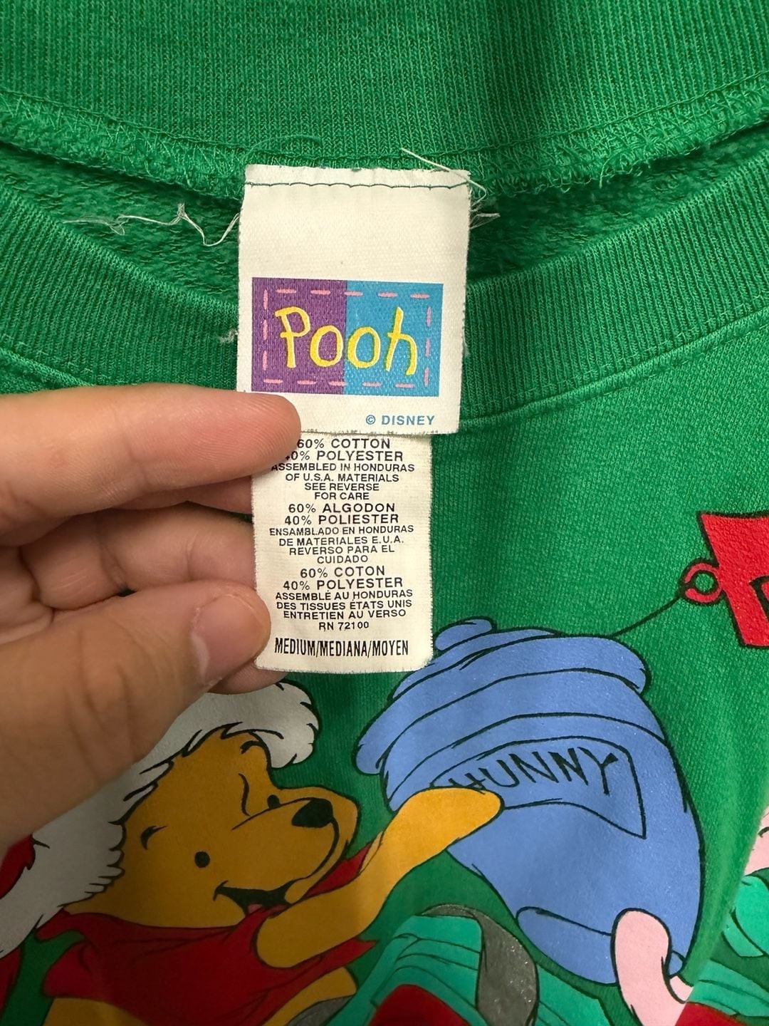 Vintage Disney Winnie the Pooh Holiday Christmas Sweatshirt