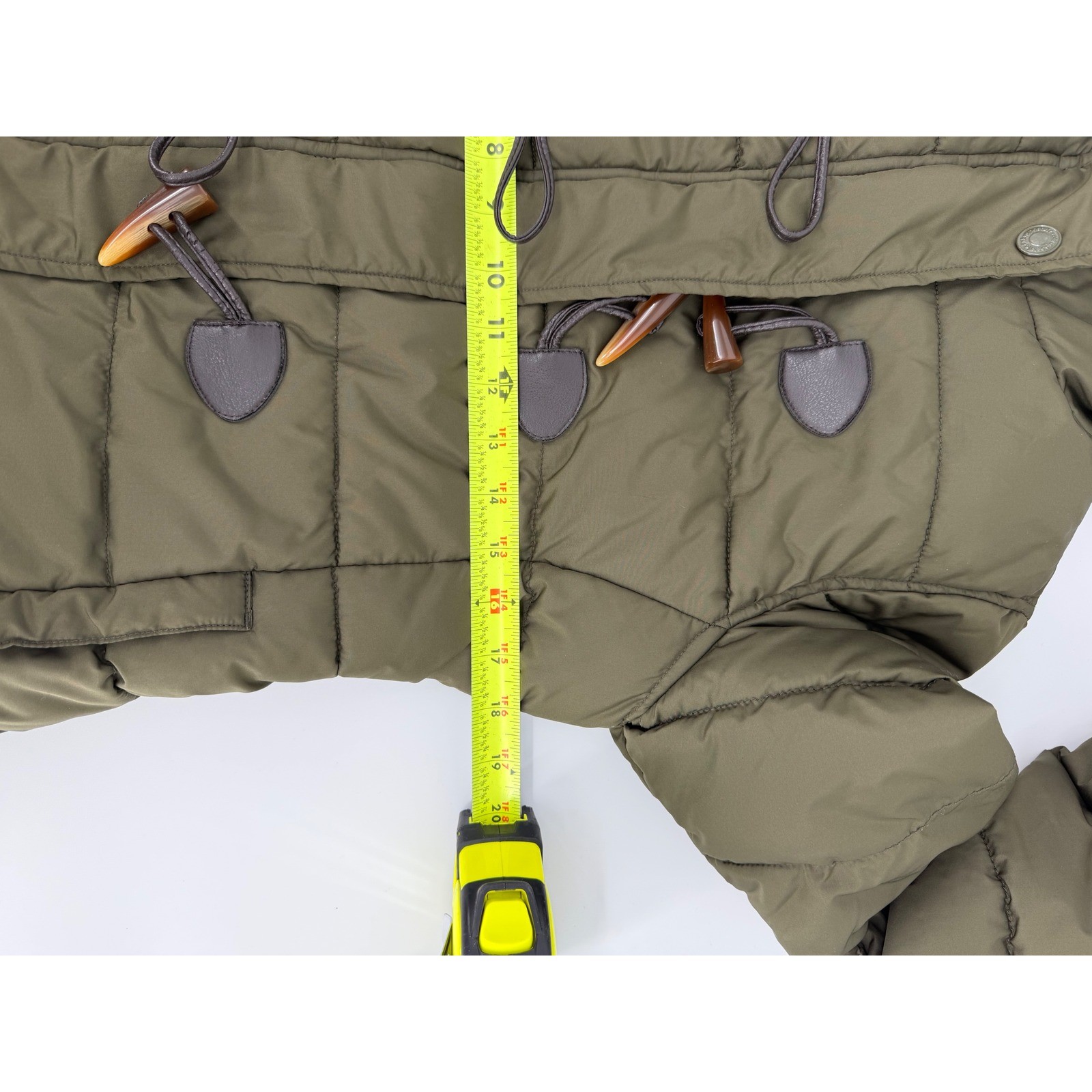 Aeropostale Olive Green Toggle Puffer Jacket Hooded Duffle Coat 8623AF13