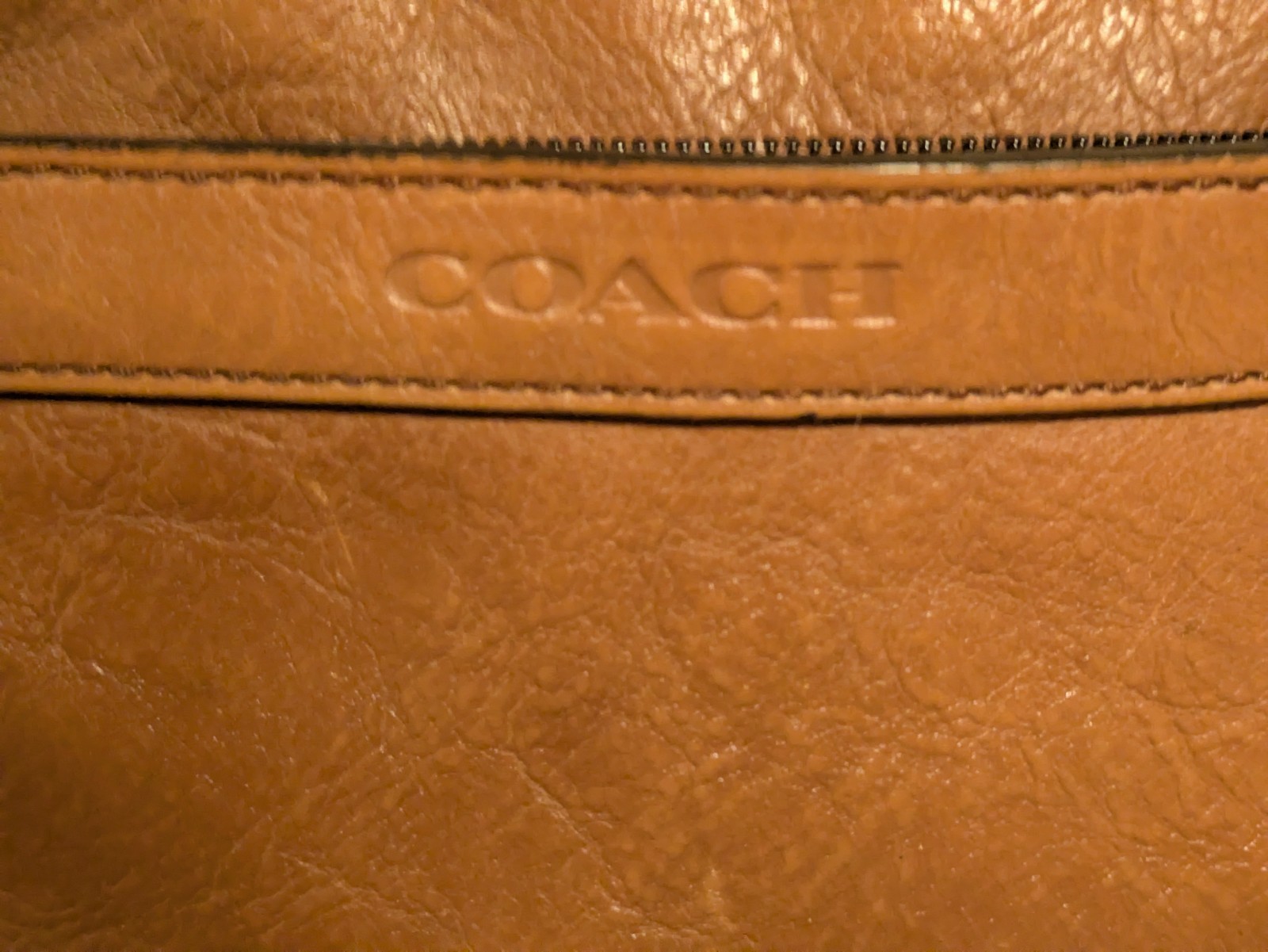 COACH Camden Distressed Soft Leather Crossbody/Shoulder Bag F71341 English Tan