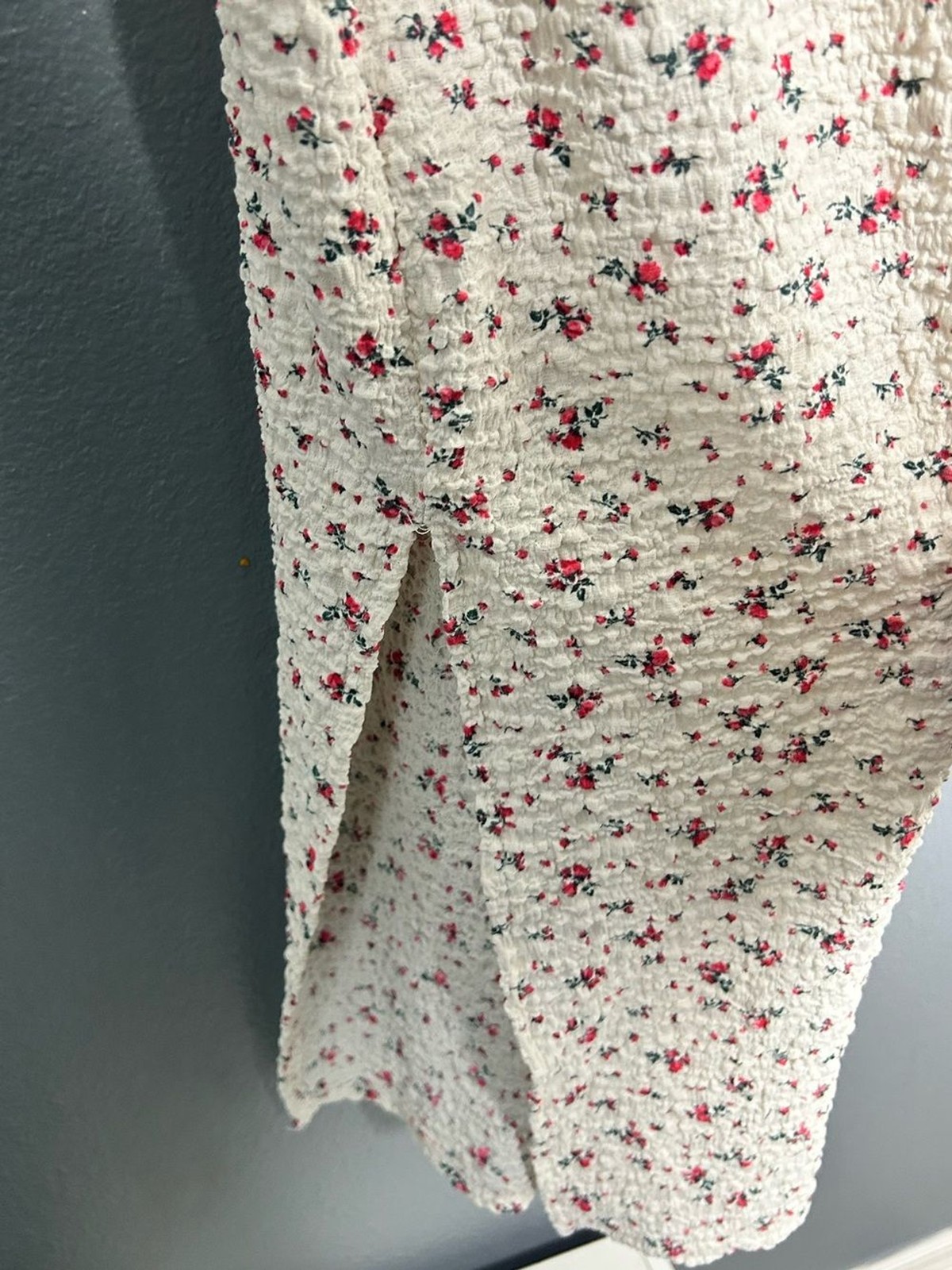Cream Midi to Maxi Cottage Fairy Garden Dress with Dainty Floral Size 11-13