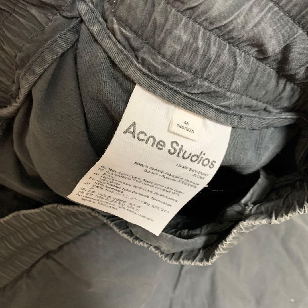 Acne Studios Shorts 46 Black Grey Khaki Wash Used Vintage 80s