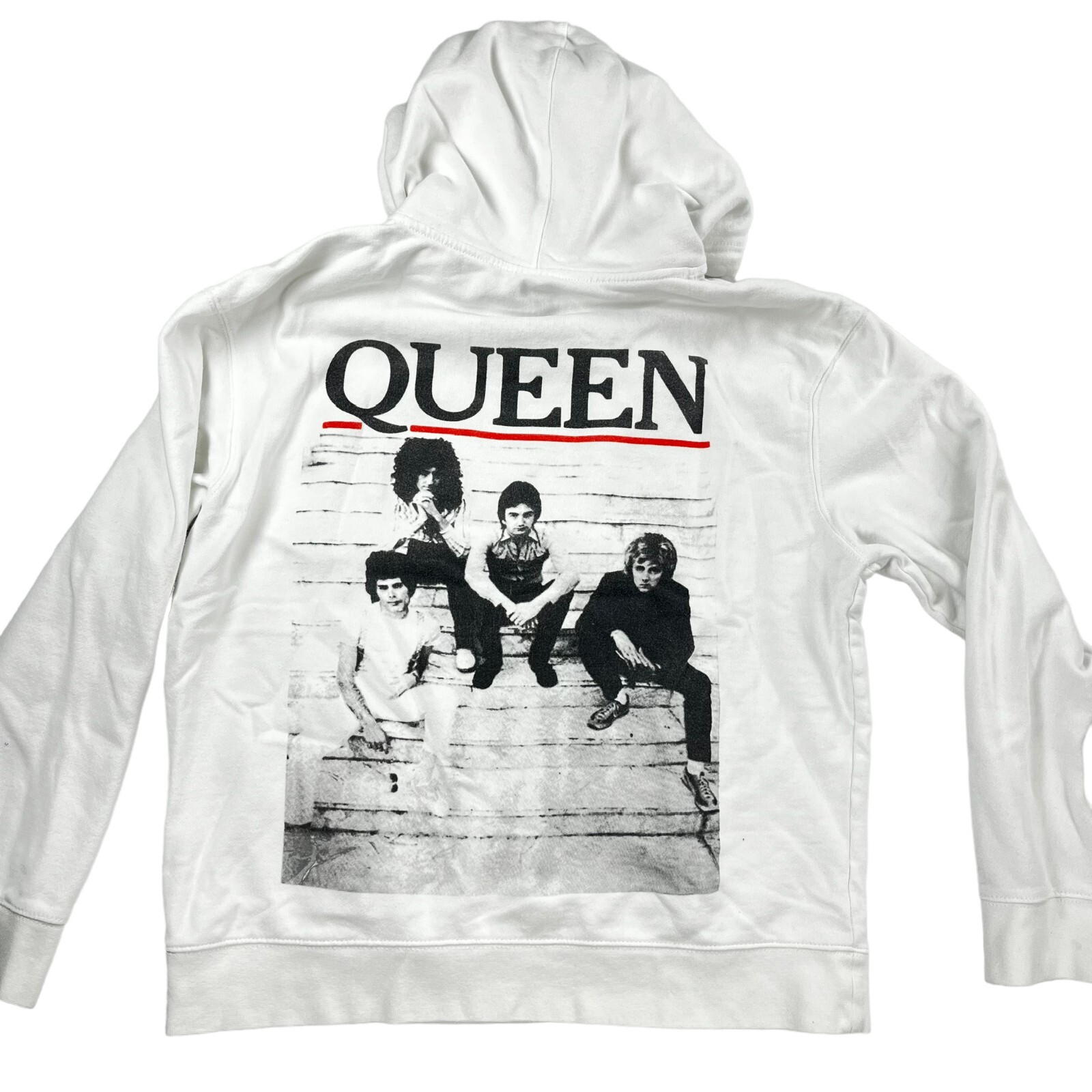Queen Official Merch Unisex Hoodie Sweatshirt White • Medium