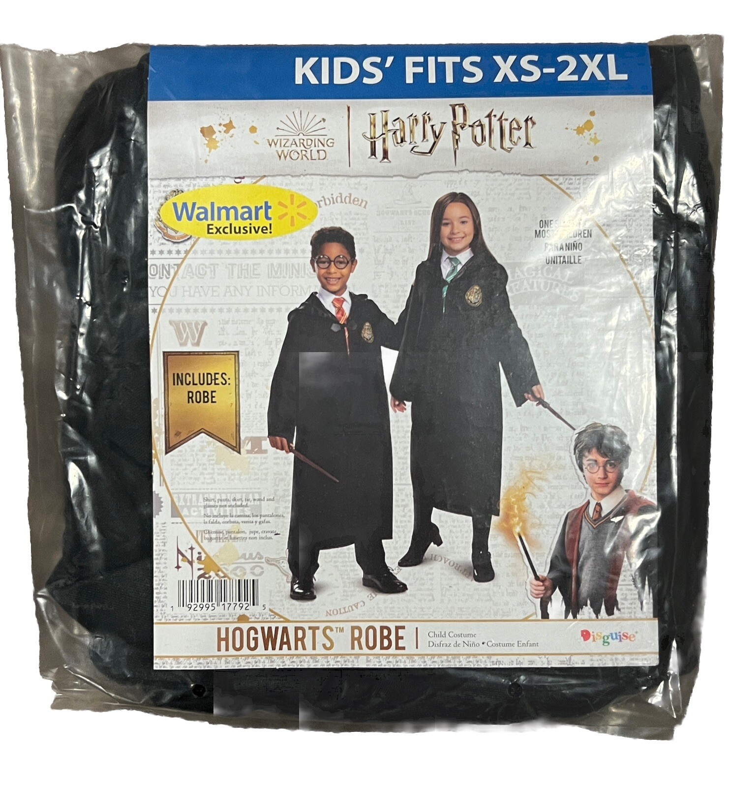 🧙Harry Potter House Robe •Hogwarts Robe By Disguise One Size Kids’ Fit XS – 2XL