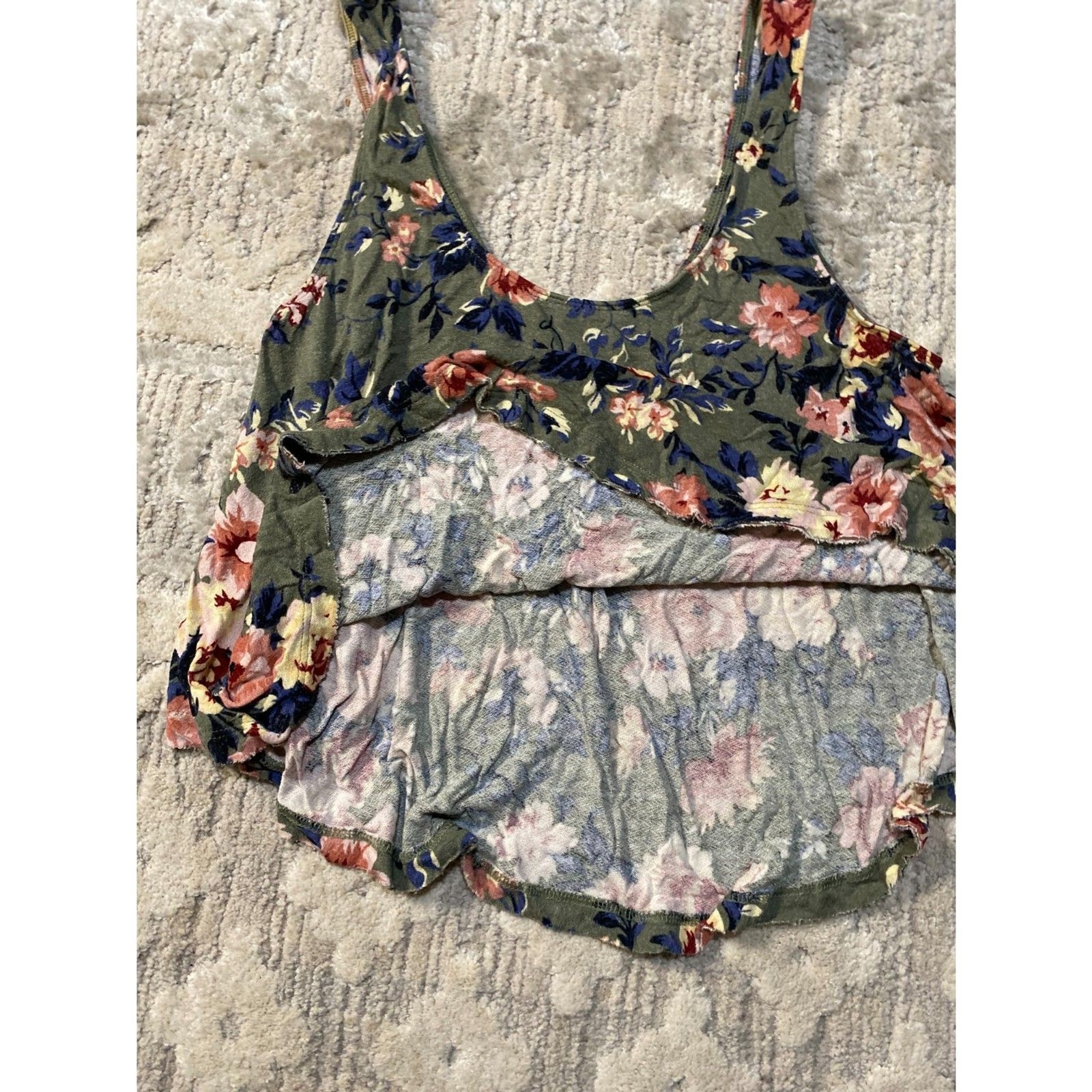 American Eagle Soft & Sexy Flowy Floral Tank Top Small