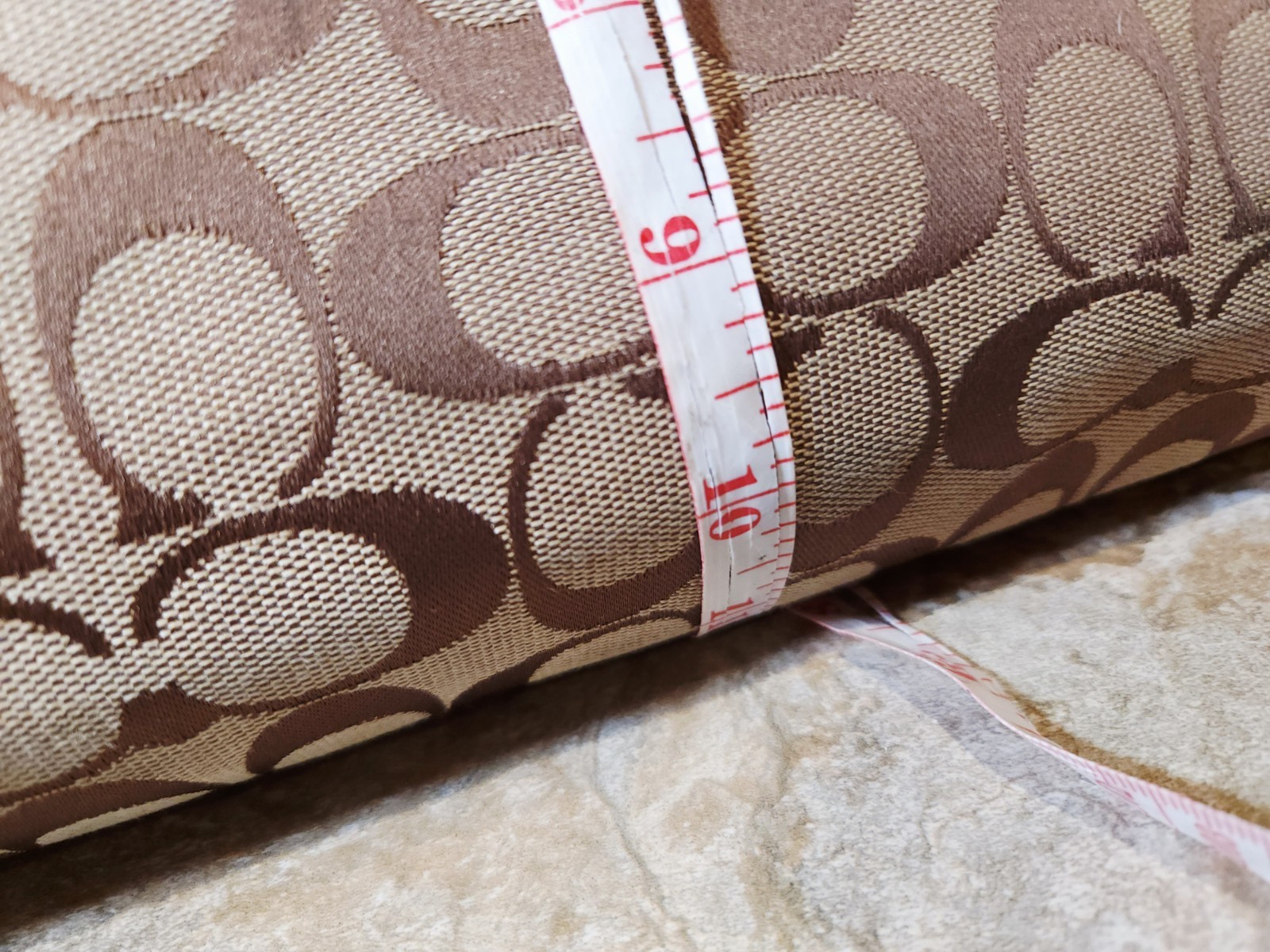Coach | Vintage Beige CC Monogram Brown Leather Crossbody Travel Bag Purse EUC ✨
