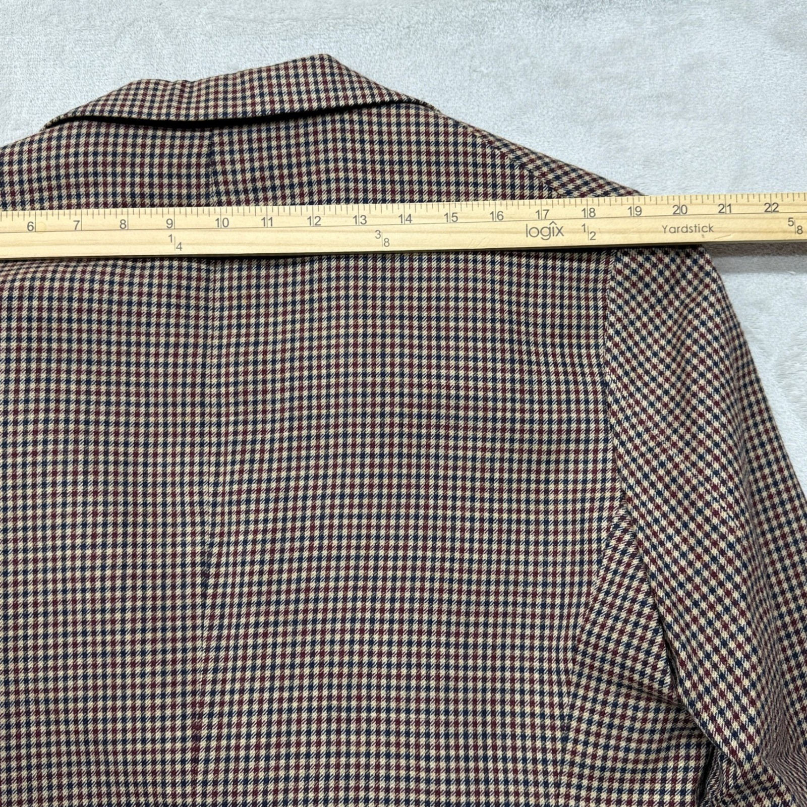 Jos. A. Bank Blazer Mens 40R Brown Houndstooth 1905 Collection Slim Fit Wool