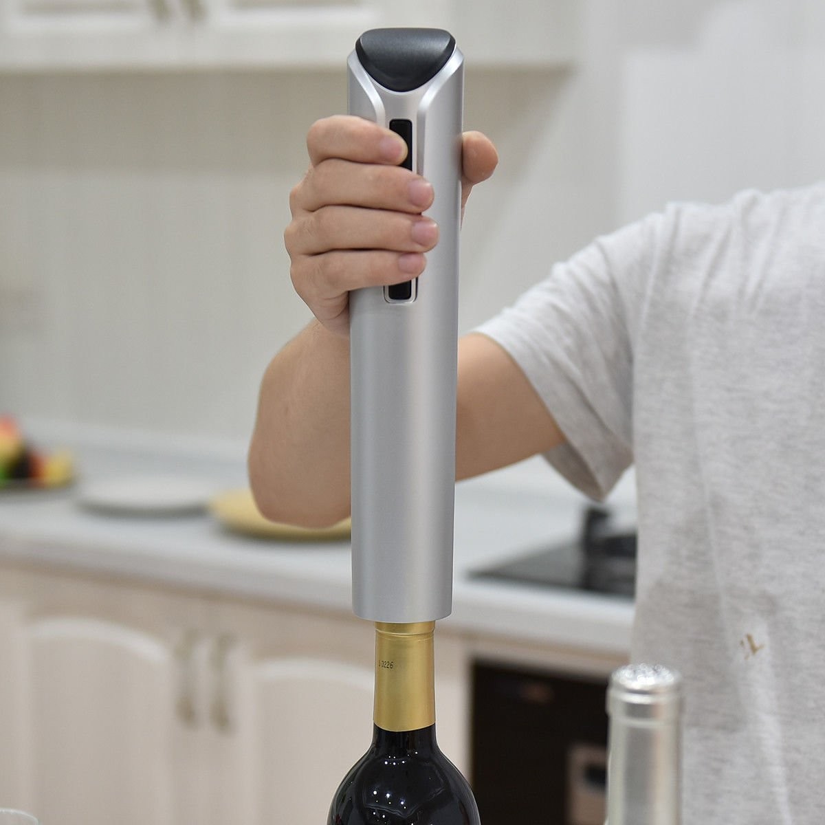 COSTWAY Cordless Electric Wine Bottle Opener Corkscrew as picture show