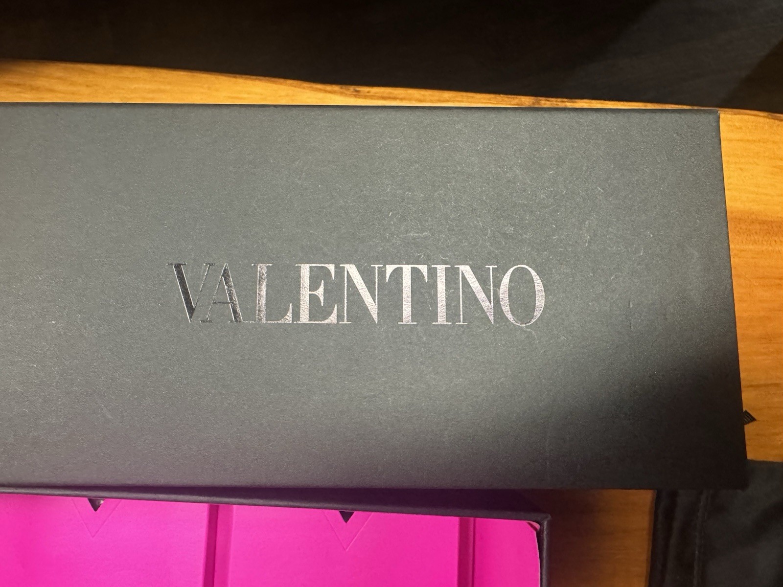 Valentino VLogo Oversized Sunglasses Black Frame Gray Tinted Lenses UV400