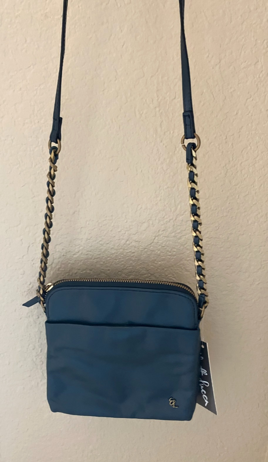 Elliott Lucca Zoe Small Leather Crossbody Bag Purse Blue NWT ARV 78