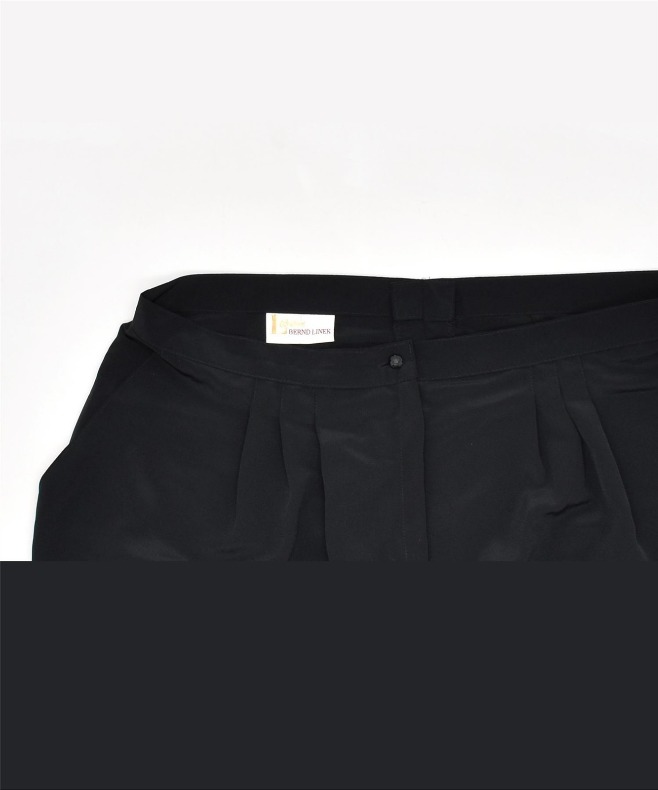BERND LINEK Womens Slim Casual Trousers EU 48 XL W34 L29 Black Polyester MT01