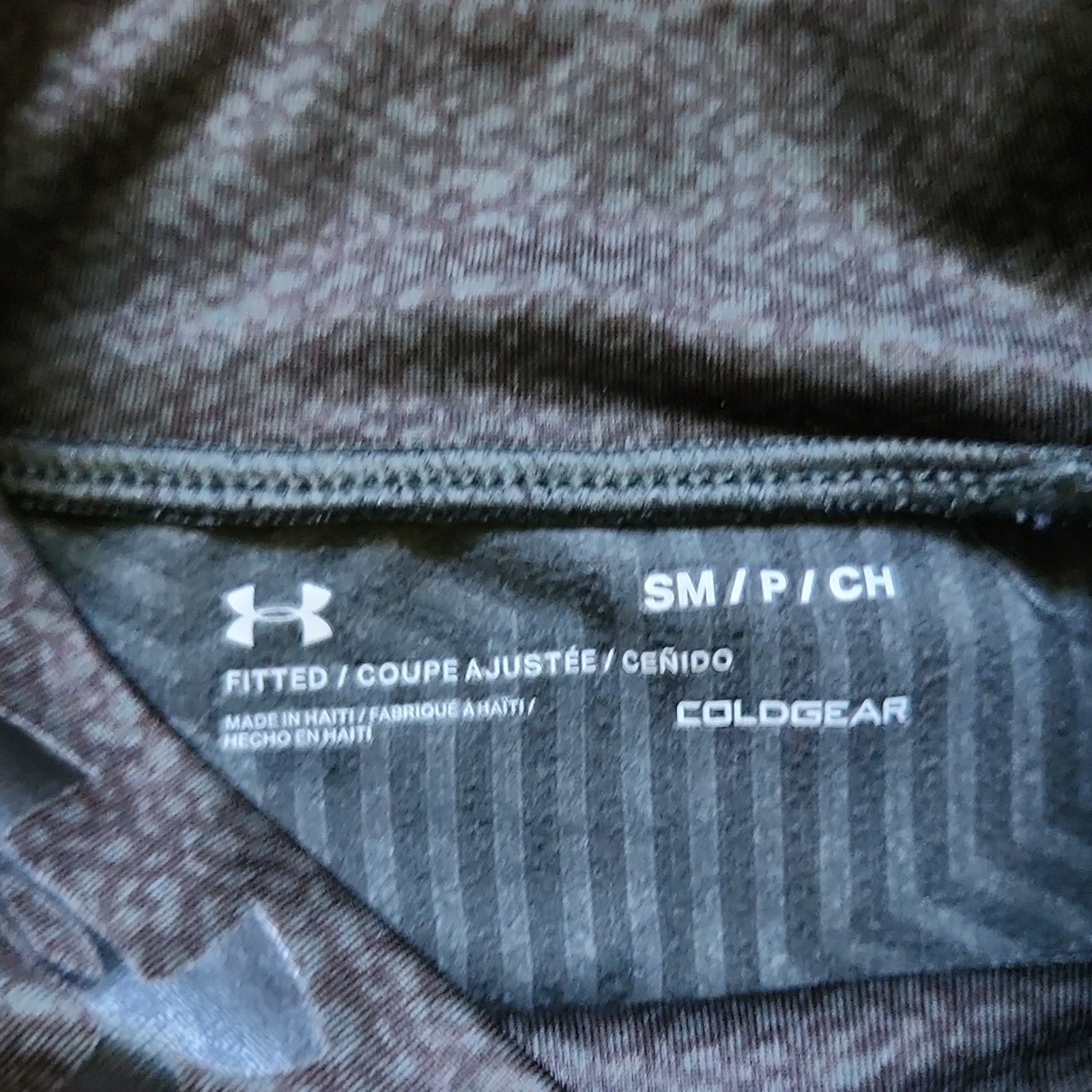 Under Armour ColdGear Men’s S Long Sleeve Mock Neck Compression Shirt Gray/Black