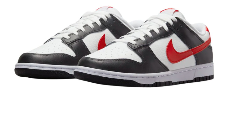 Nike Air Dunk Low Red Panda Black White Red Sneakers Size 8 FB3354 001