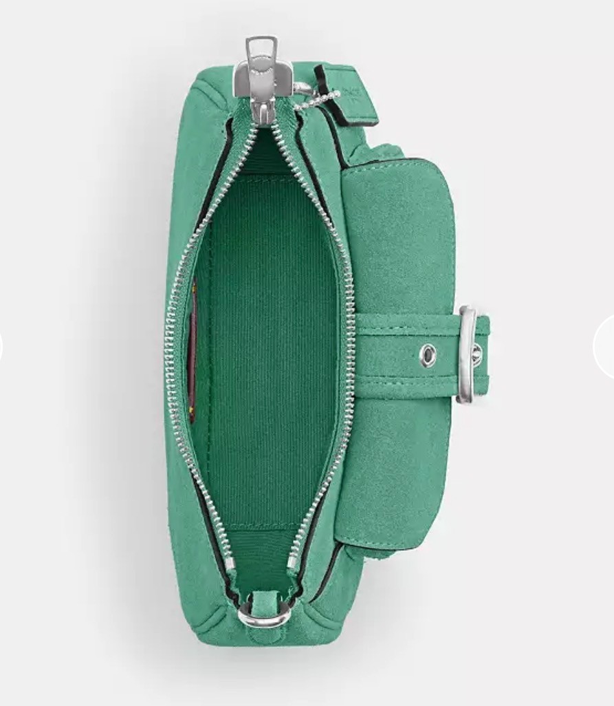 COACH ASHTON MINI SHOULDER BAG | MINT GREEN SUEDE | SILVER | STYLE CCZ49 | NWT!