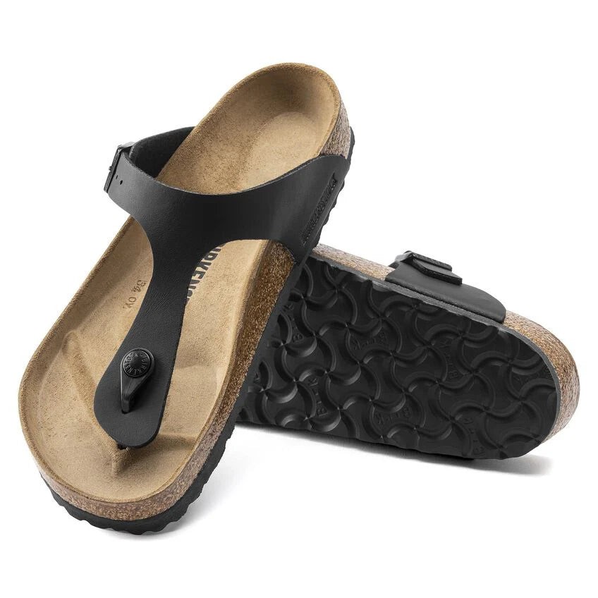Birkenstock Unisex Gizeh Birko-Flor, Black [43691], NEW