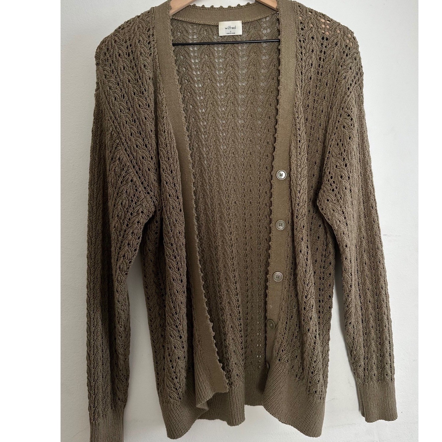 Wilfred Aritzia Reverence Cardigan Romantic Boho Quiet Luxury
