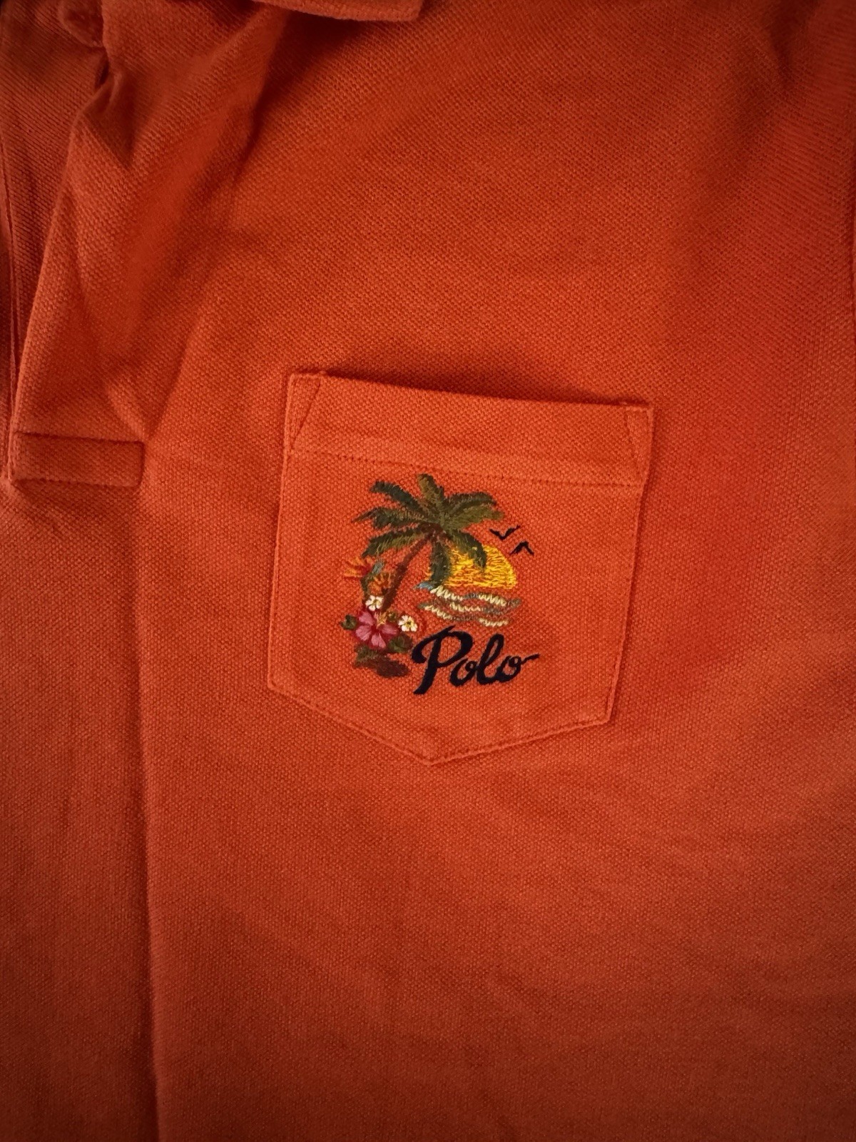 Polo Ralph Lauren SP26 PROTO Sample Camp Collar Shirt Embroidered Sunset Rare