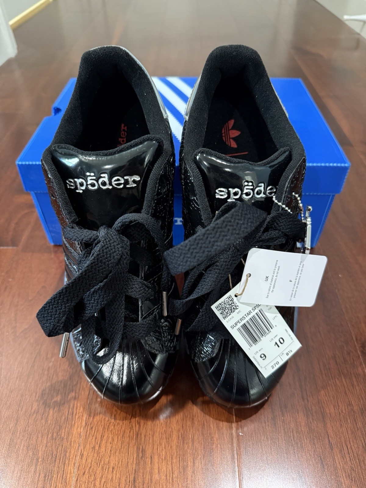 adidas Sp5der x Superstar Black Low Top Lace-Up Men’s Sneakers KJ7021 2026