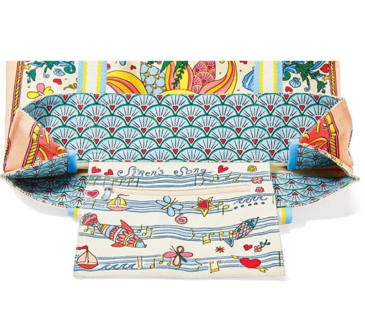 Brighton MERMAID SIREN’S SONG Canvas Tote MSRP $150 New In Package