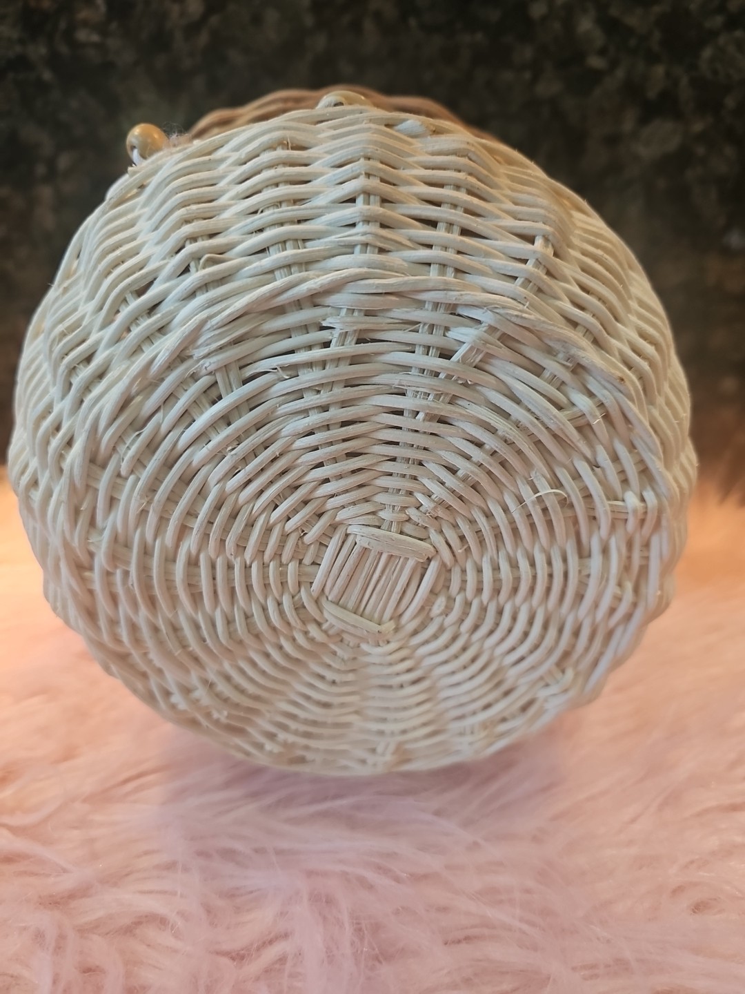 Rattan Mushroom Basket Bag Wicker Woven Women Handbags Beach Straw Bag Box