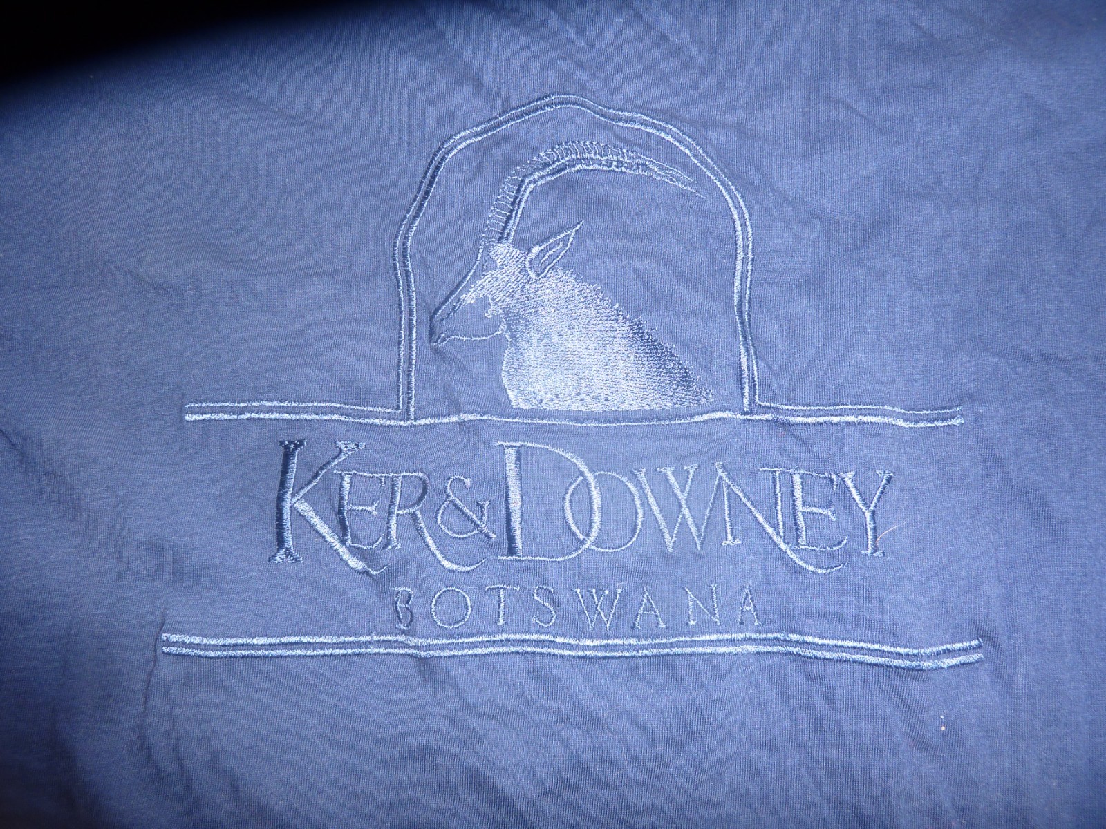Ker & Downey Botswana Wildlife Safari T Shirt Embroidered Graphic Size L C-39