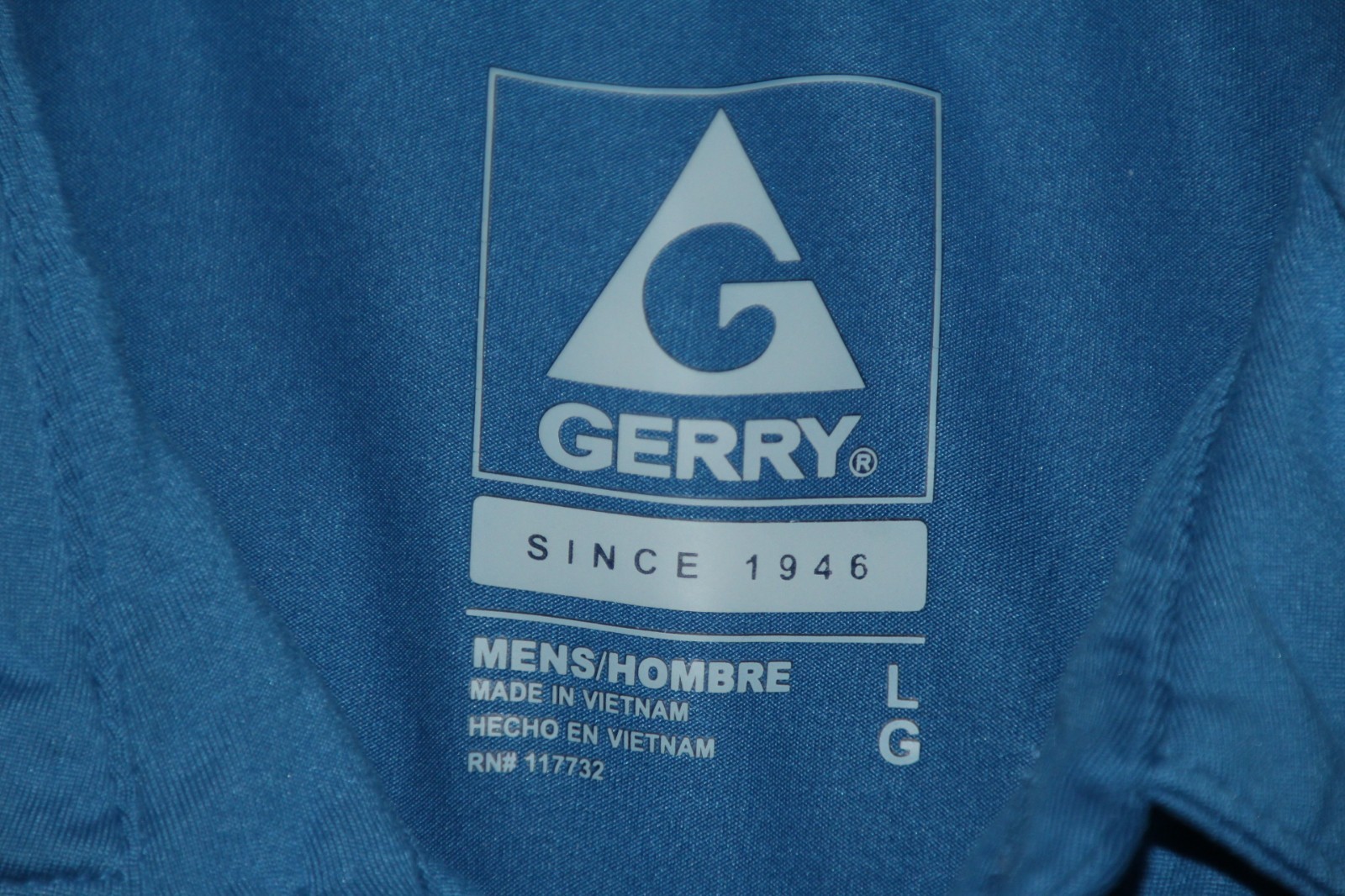 GERRY MEN’S POLO SHIRT BLUE SIZE LARGE EUC
