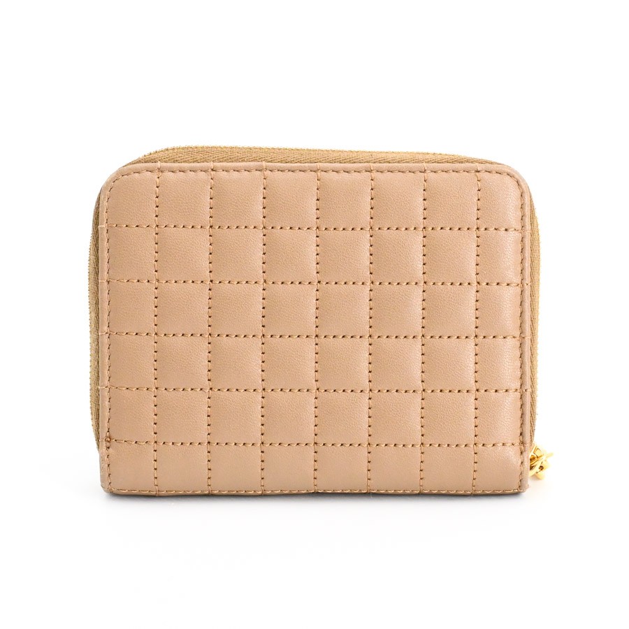 CELINE C Charm Compact Zip Wallet 10B663BFL coin purse / light brown Women